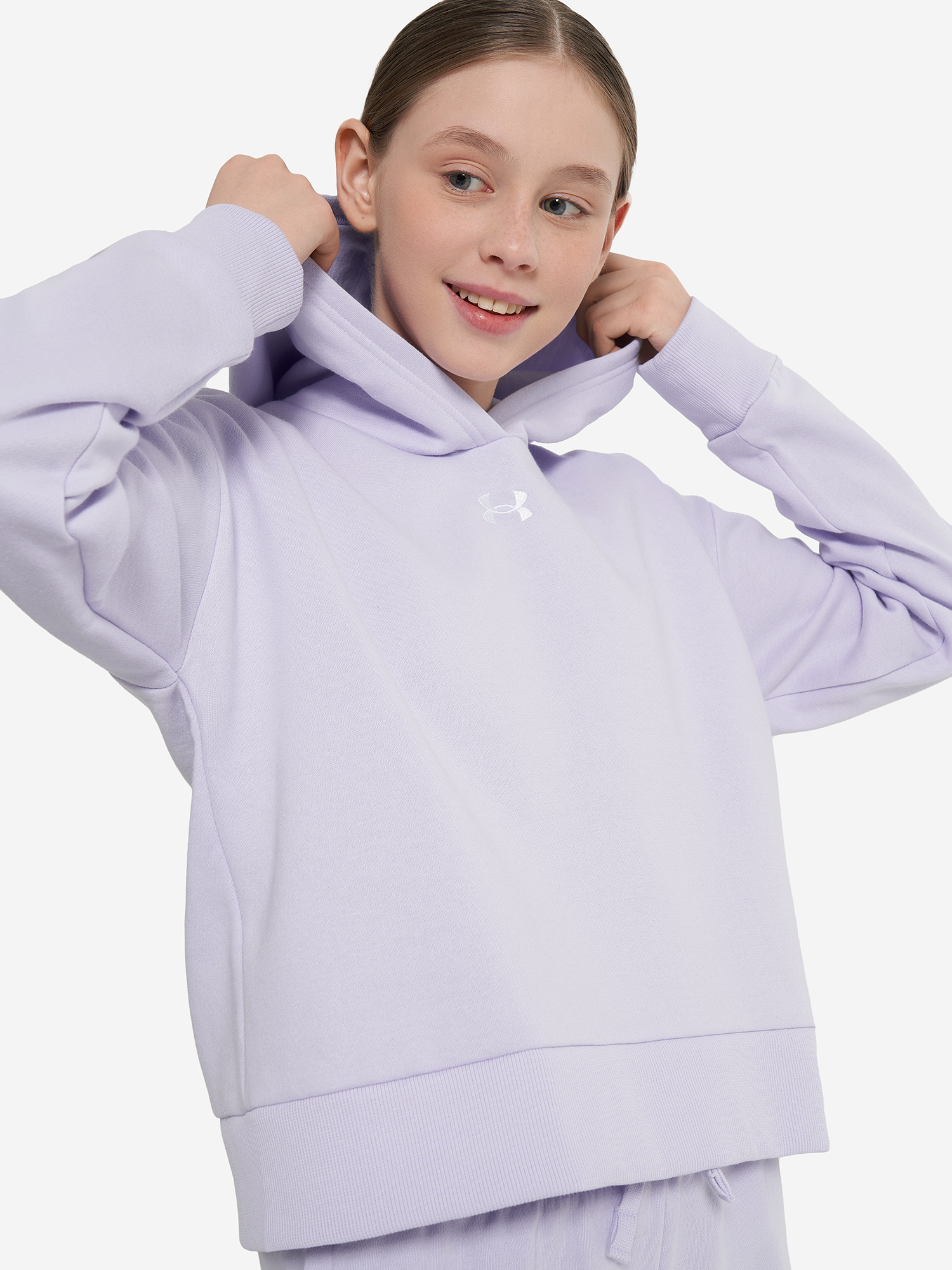

Худи для девочек Under Armour Rival, Фиолетовый