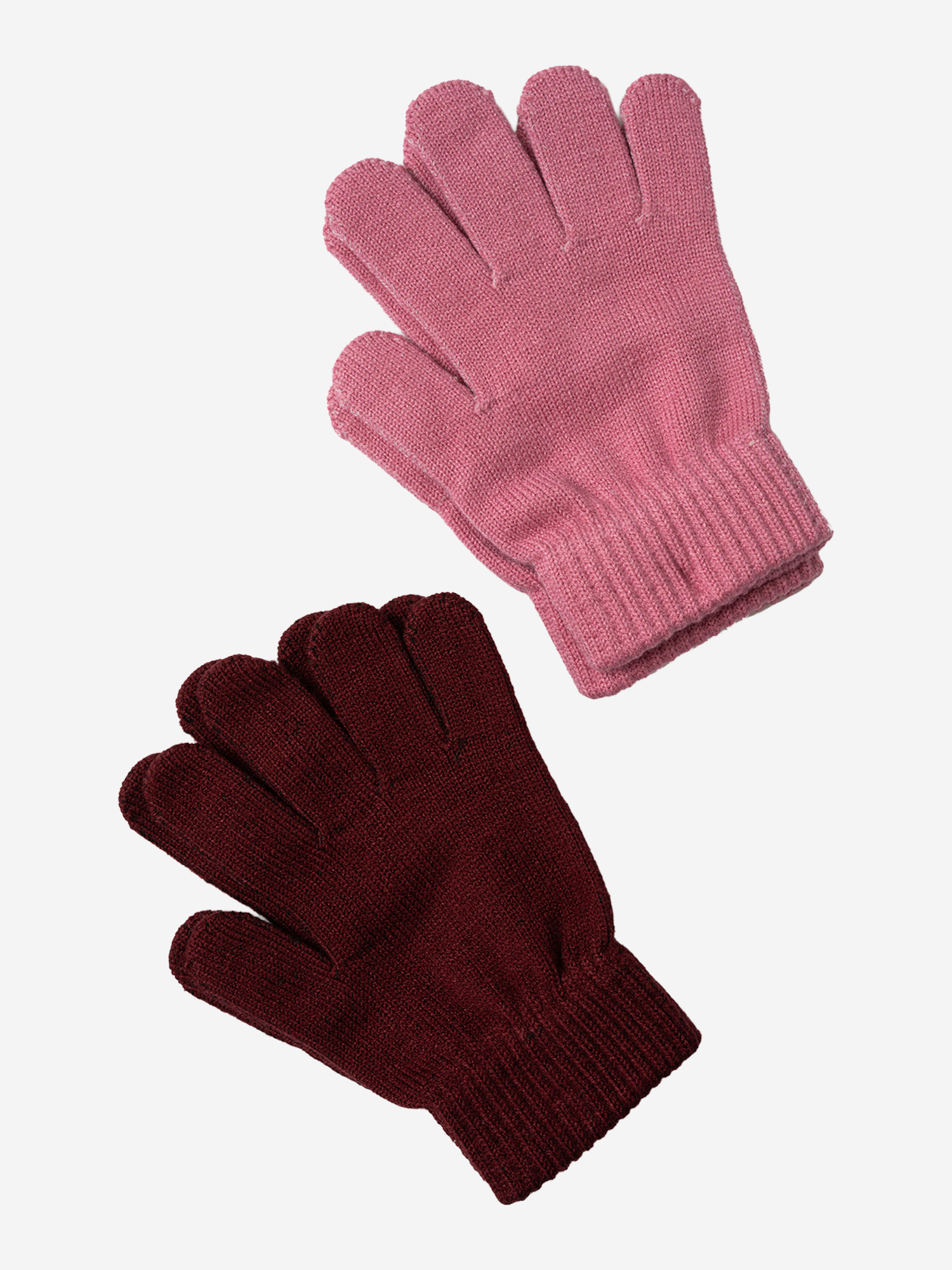 Изображение товара Перчатки для девочки PlayToday 2 пары зимние демисезонные яркие и теплые