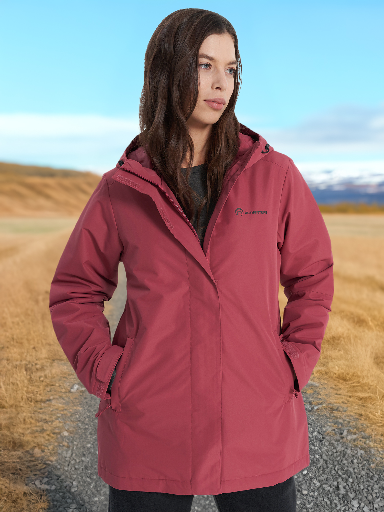 

Куртка утепленная женская Outventure, Красный