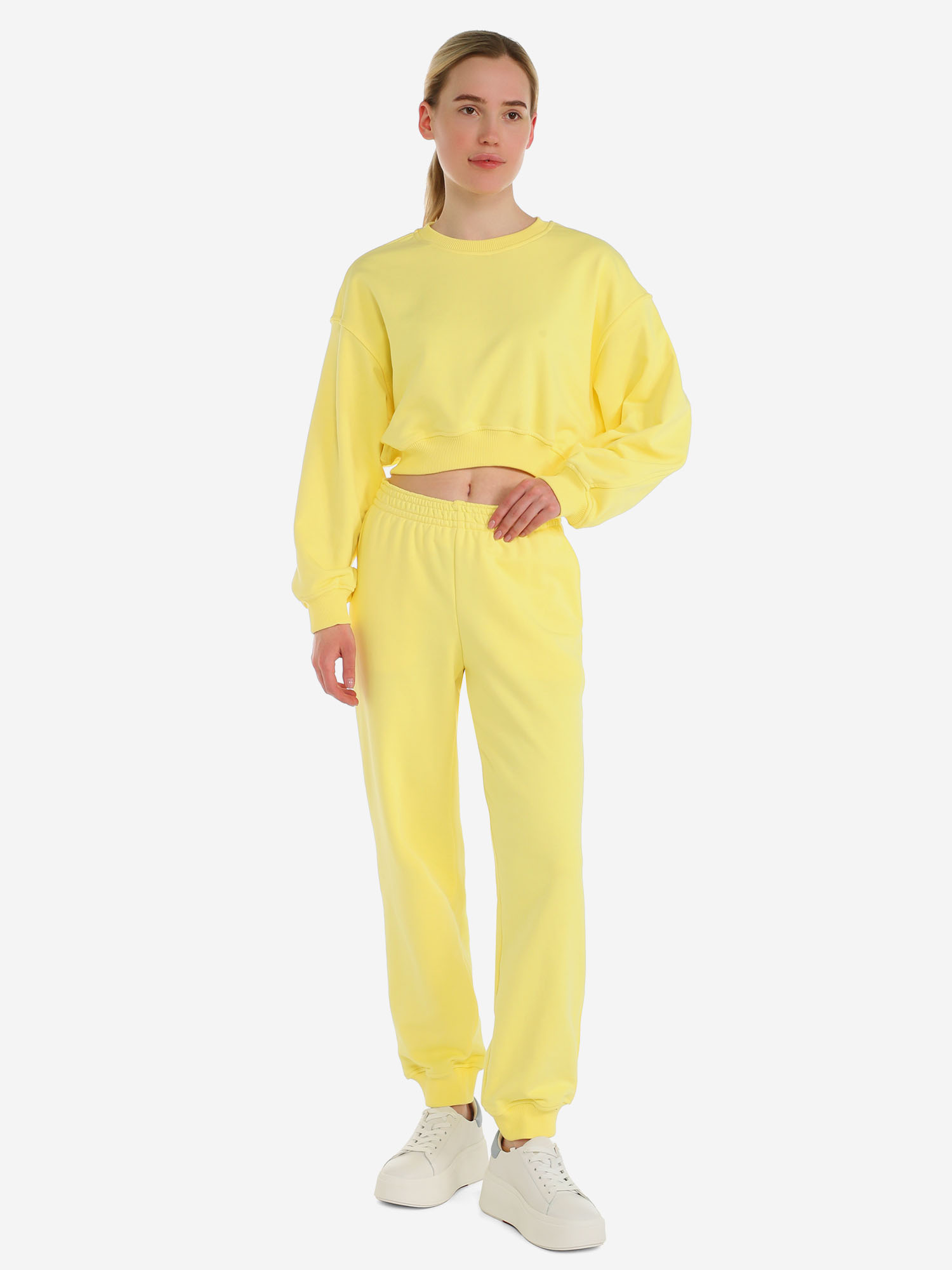Спортивный костюм (джоггеры и свишот) женский CALZETTI, Желтый