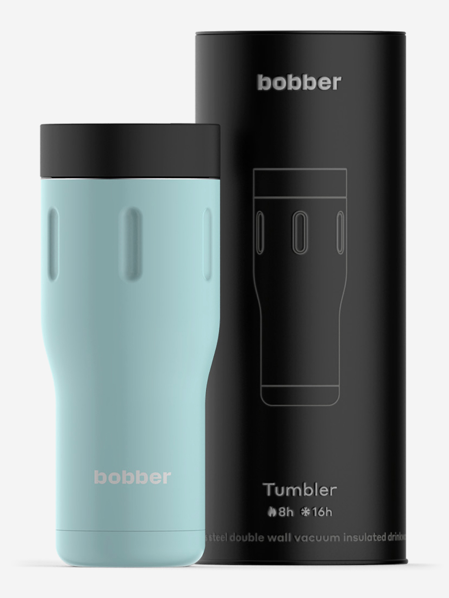 Термокружка вакуумная для напитков Tumbler BOBBER, 470 мл, Голубой
