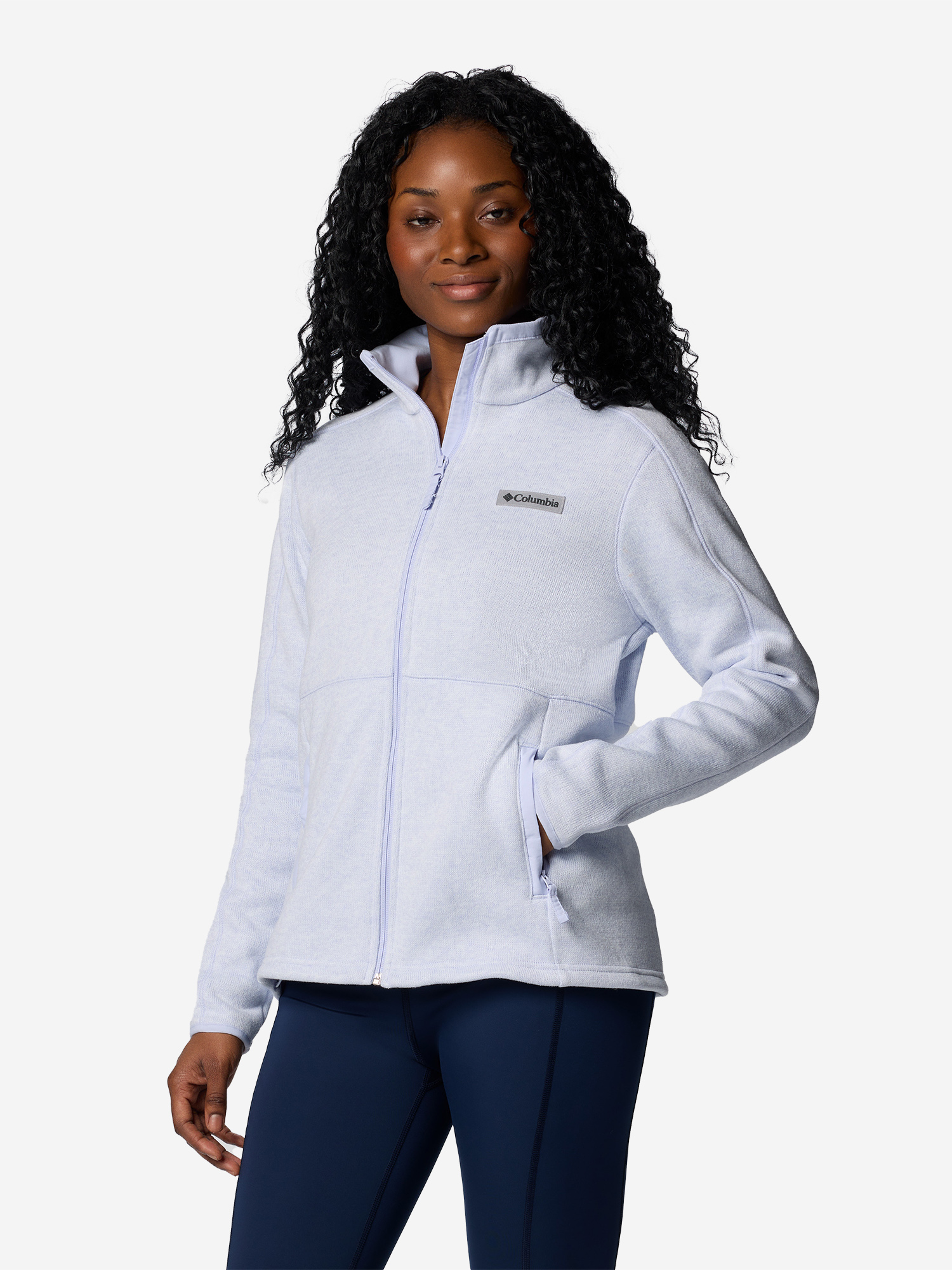 Джемпер флисовый женский Columbia Sweater Weather Full Zip II, Голубой 2085721CLB-581, размер 42 - фото 4