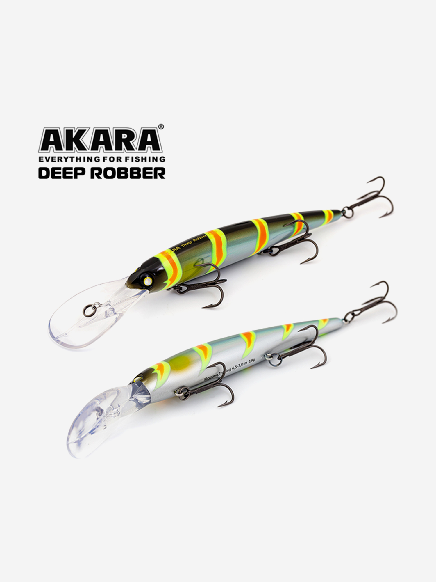 Изображение товара Воблер Akara Deep Robber 120F плавающий для троллинга на щуку