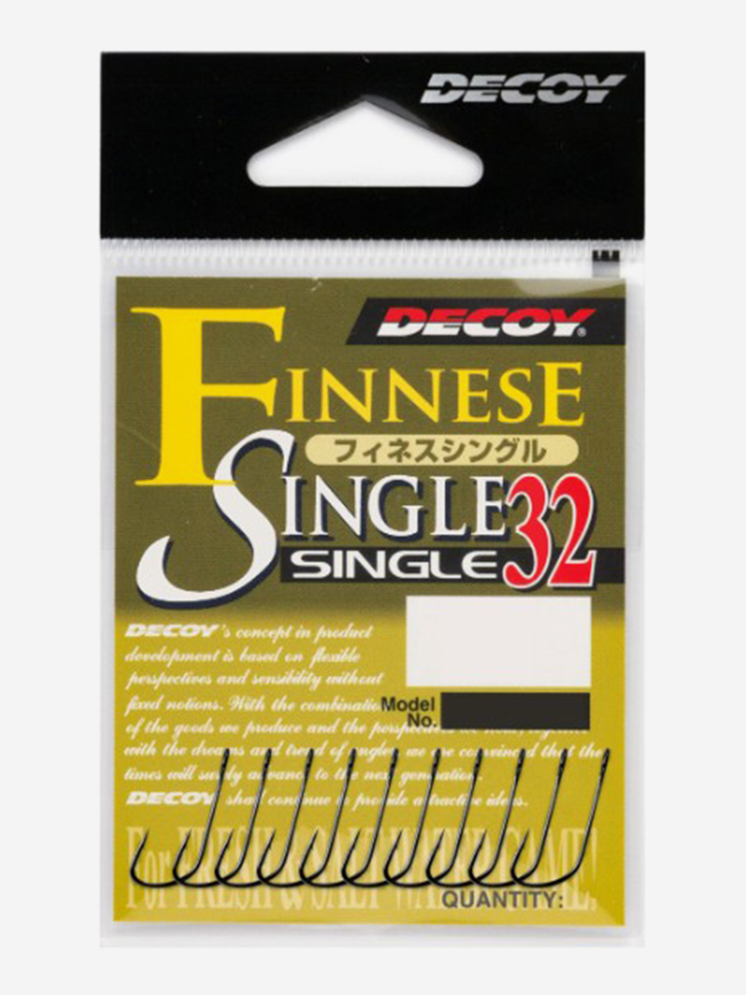 Изображение товара Крючок одинарный Decoy SINGLE 32 Finesse #6 10 шт для рыбалки