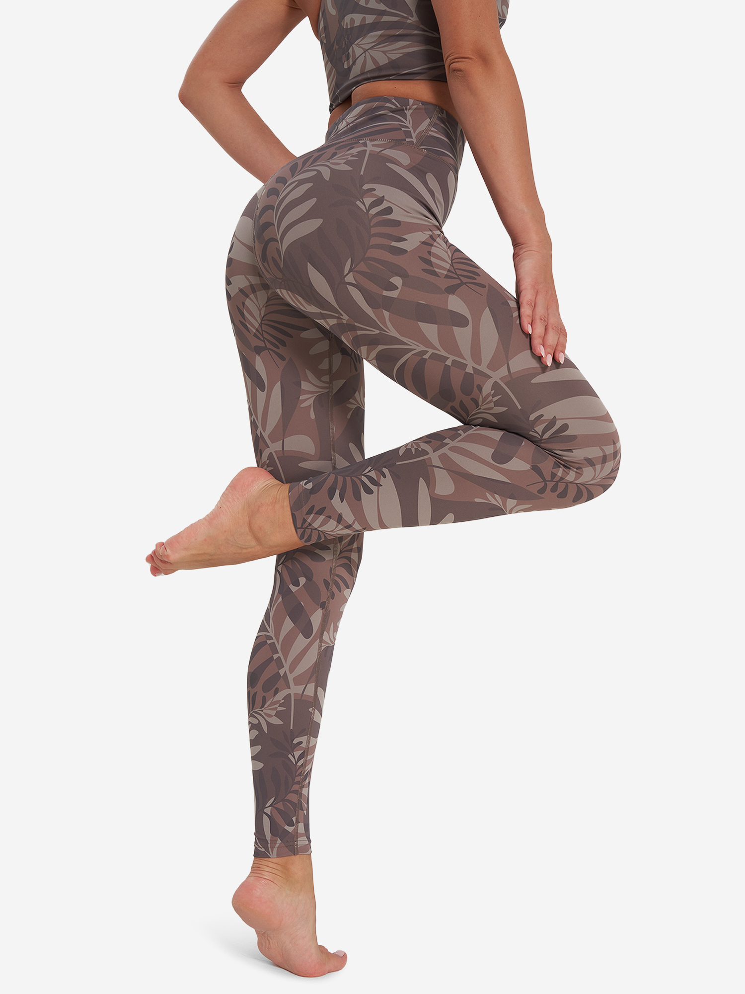 Легинсы Demix HighFlow Studio Gfx, коричневый, арт. 32474