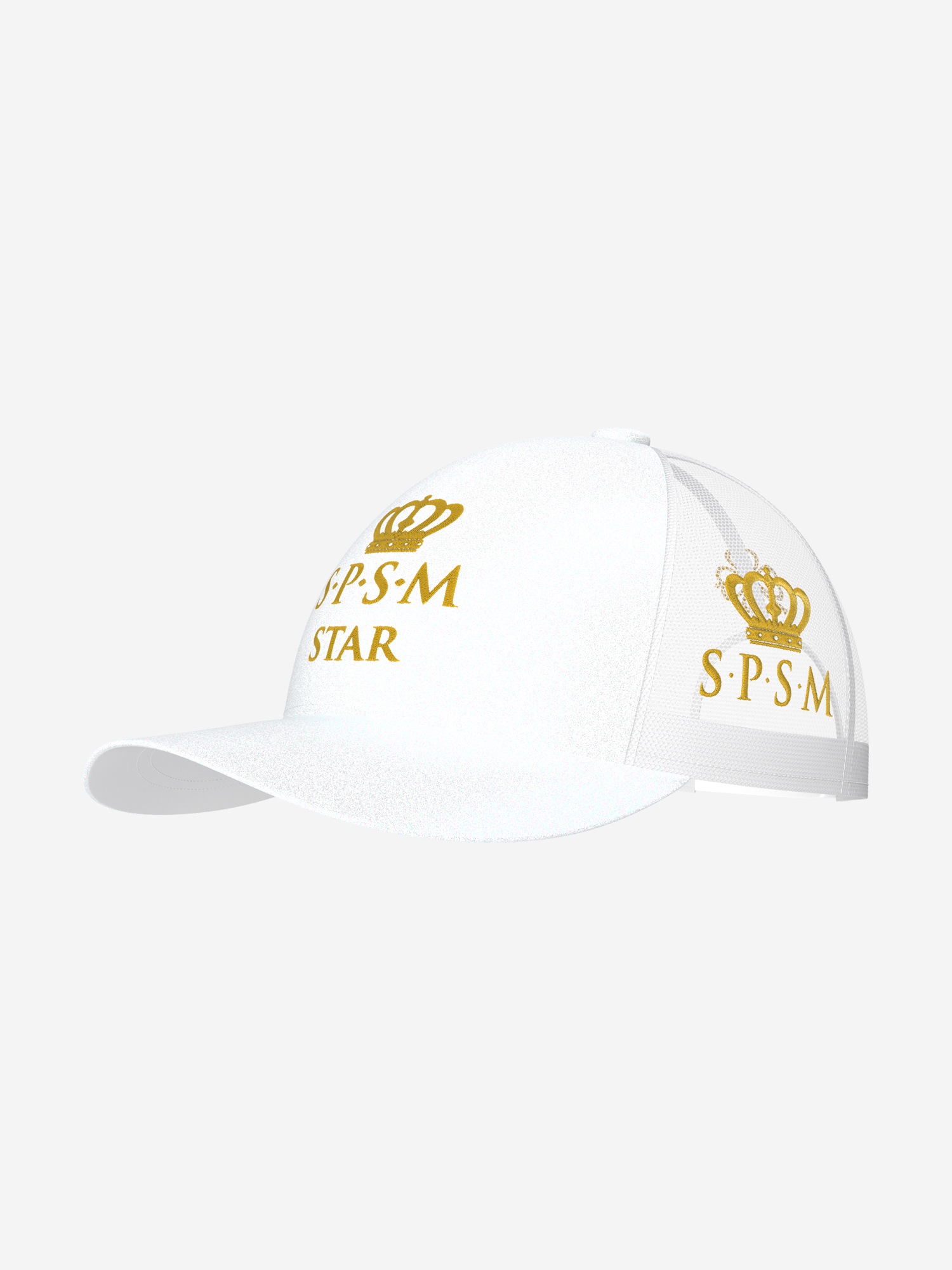 Изображение товара Кепка SPSM белая для детей и женщин летняя из глиттера и хлопка