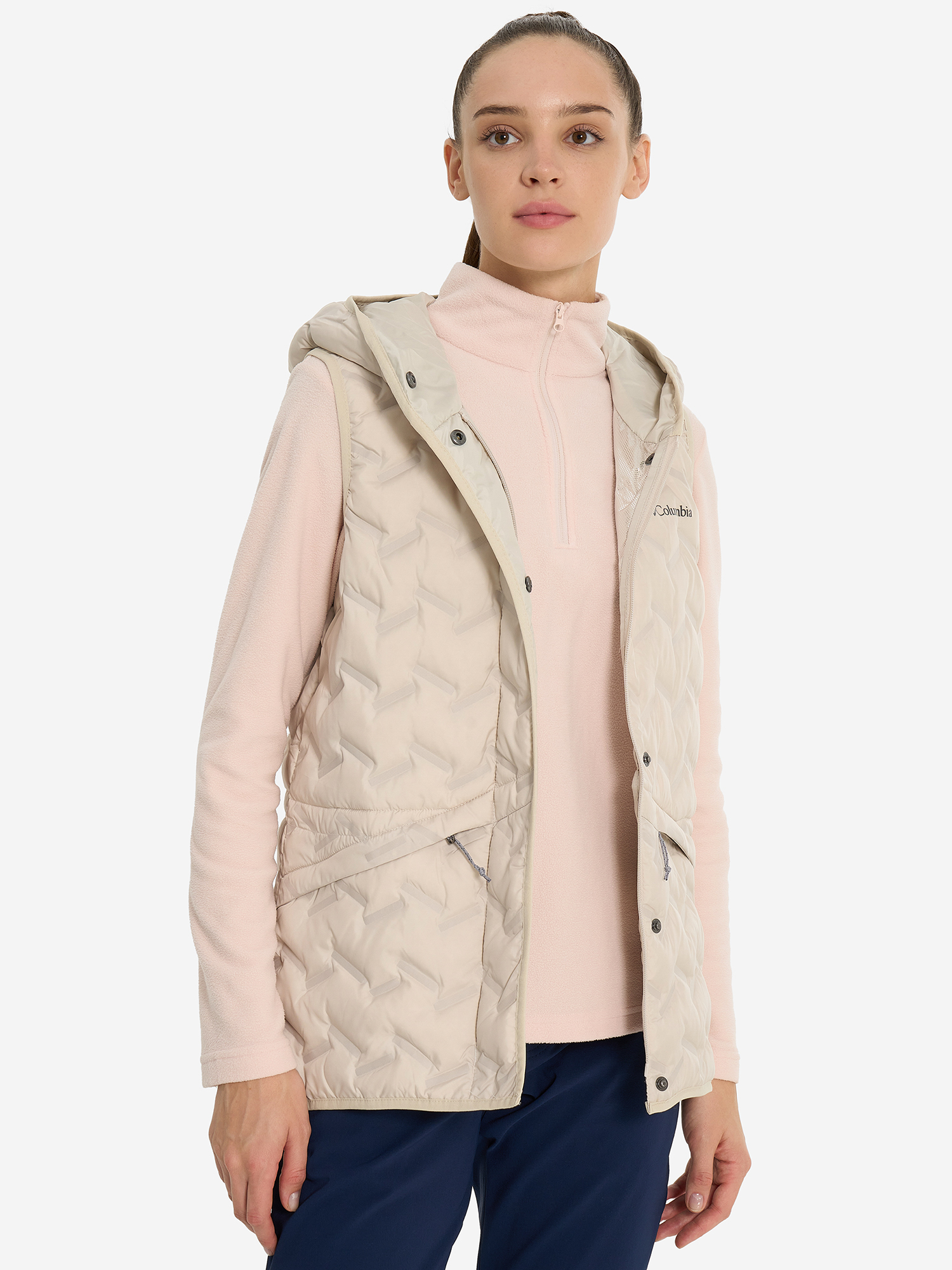 

Жилет пуховый женский Columbia Delta Ridge II Down Hooded Vest, Бежевый