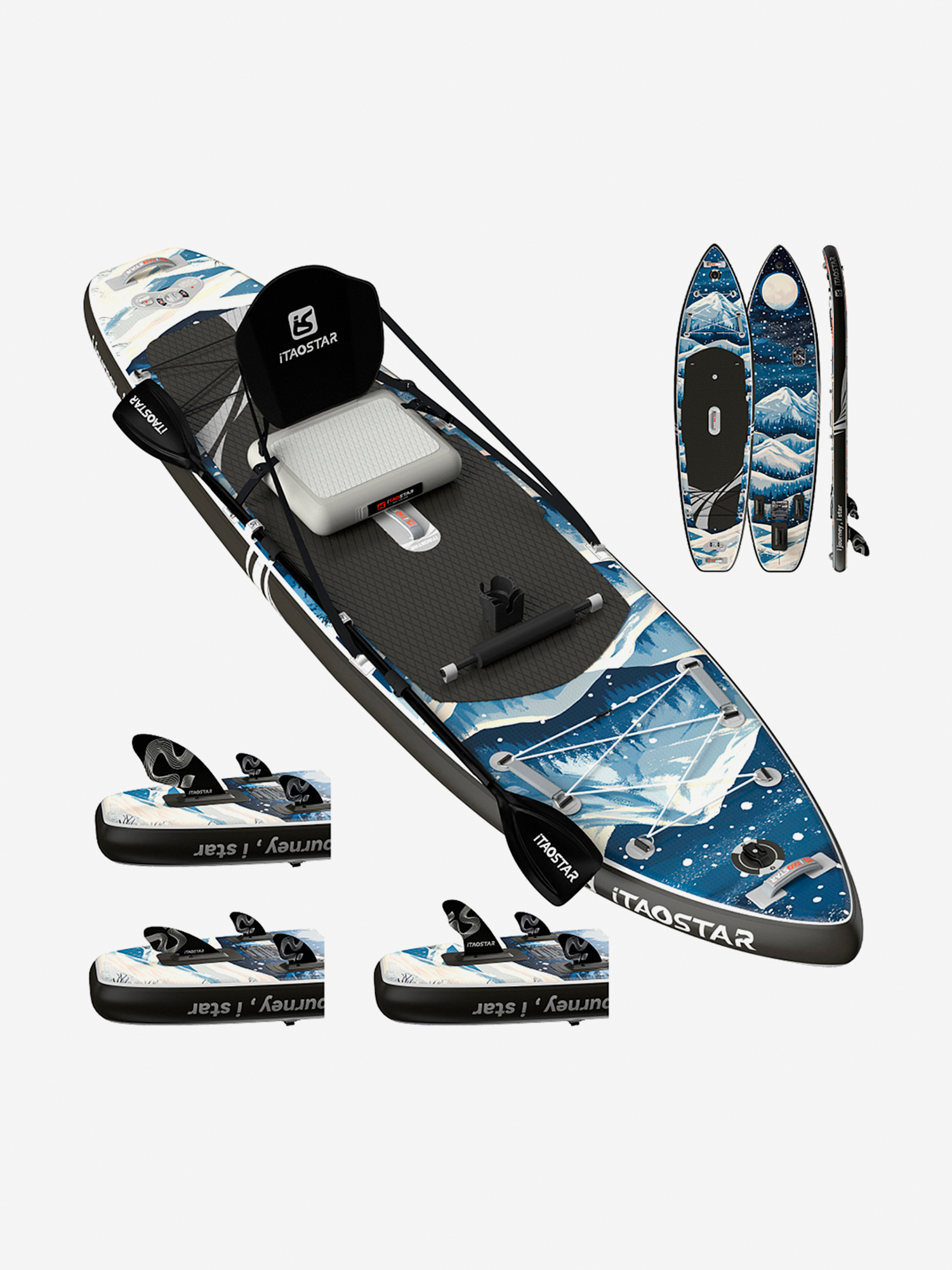 Изображение товара Надувной сапборд/каяк iTAOSTAR Novelty 11.6x35x6 N01I для водных видов спорта