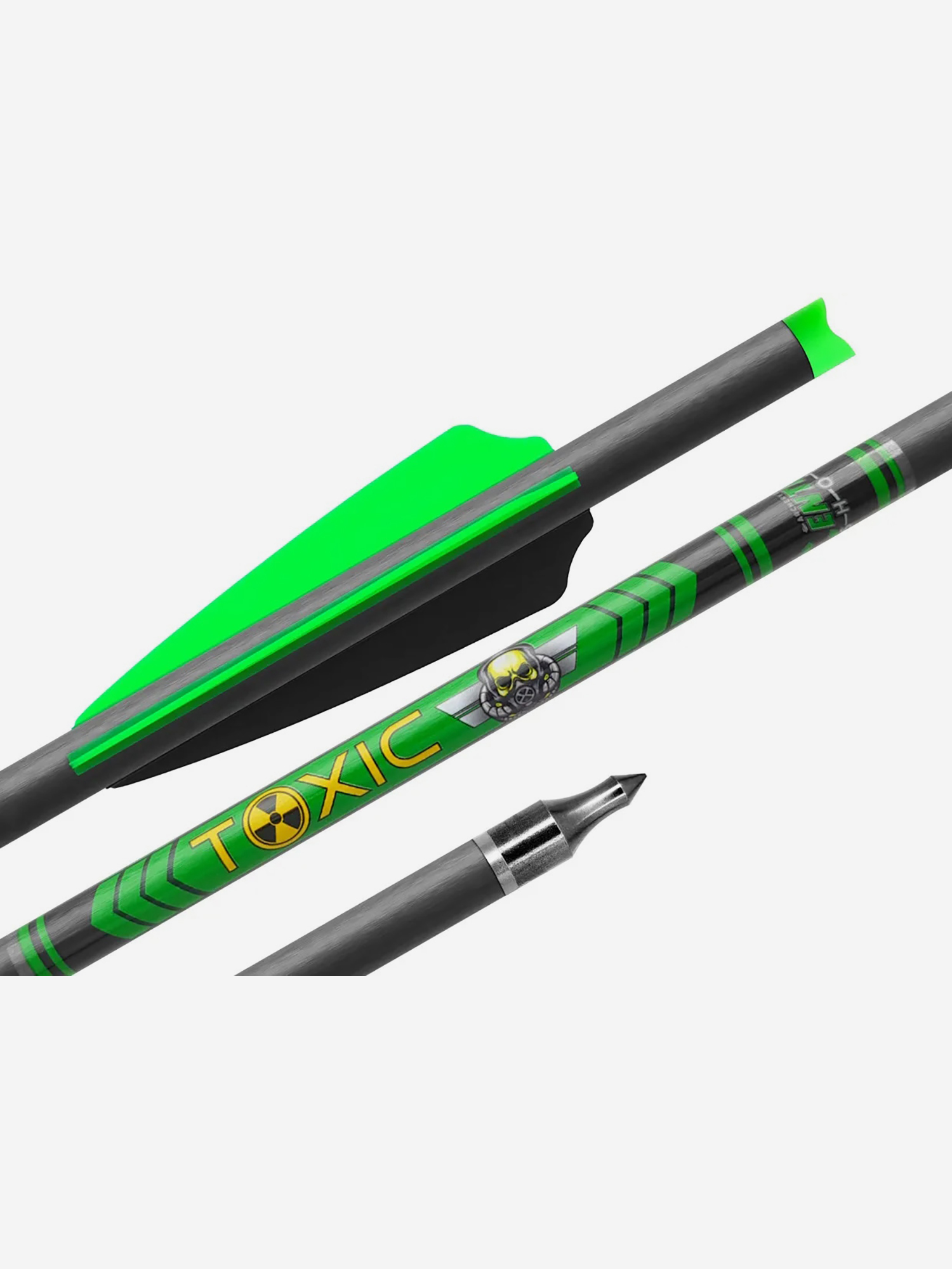 

Стрела арбалетная карбоновая Centershot Toxic Carbon 22" Half Moon Nock, Черный