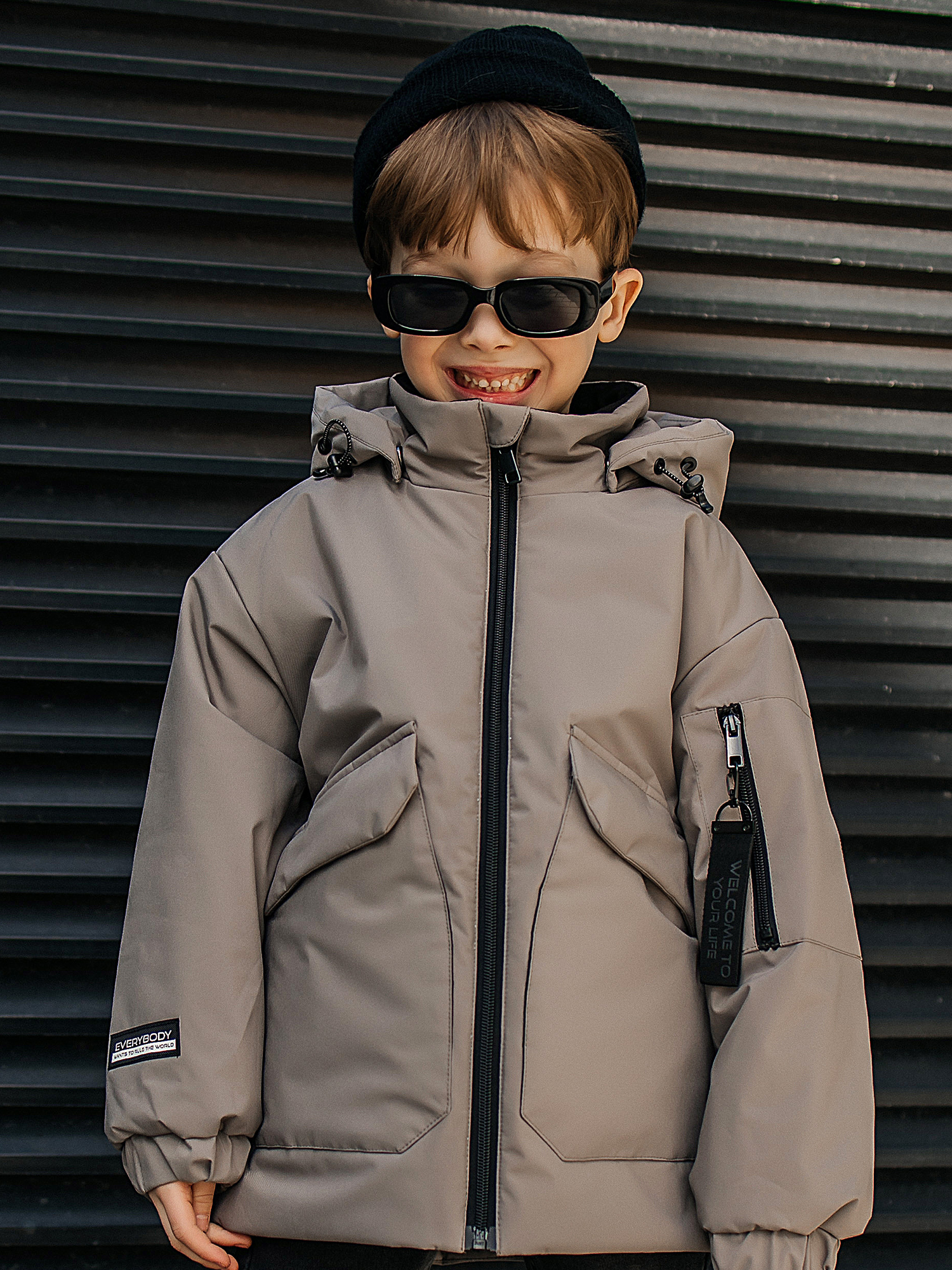 Изображение товара Куртка утепленная для мальчика batik Брюс природный серый