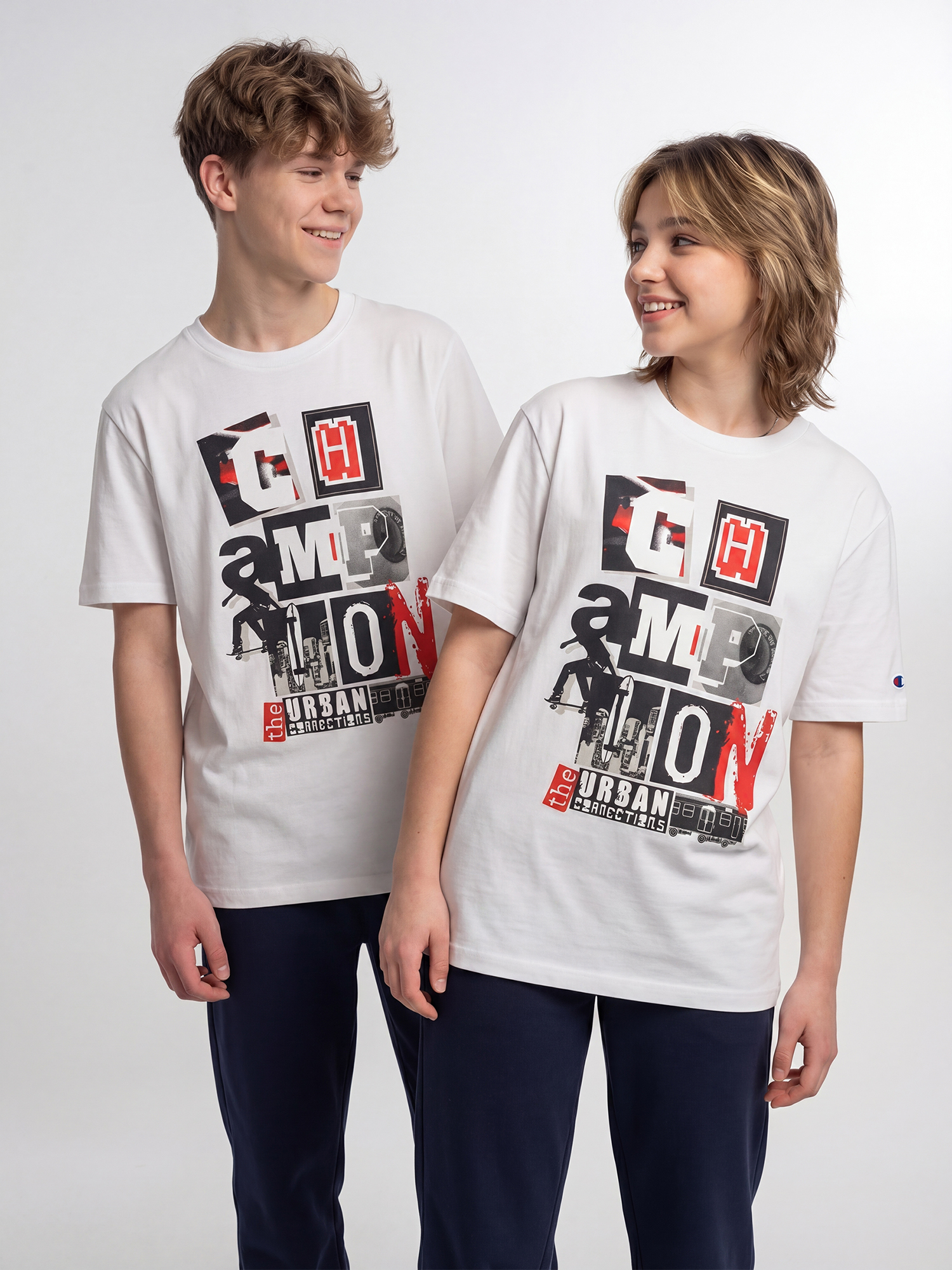 Изображение товара Футболка для мальчиков Champion с принтом натур материал лето