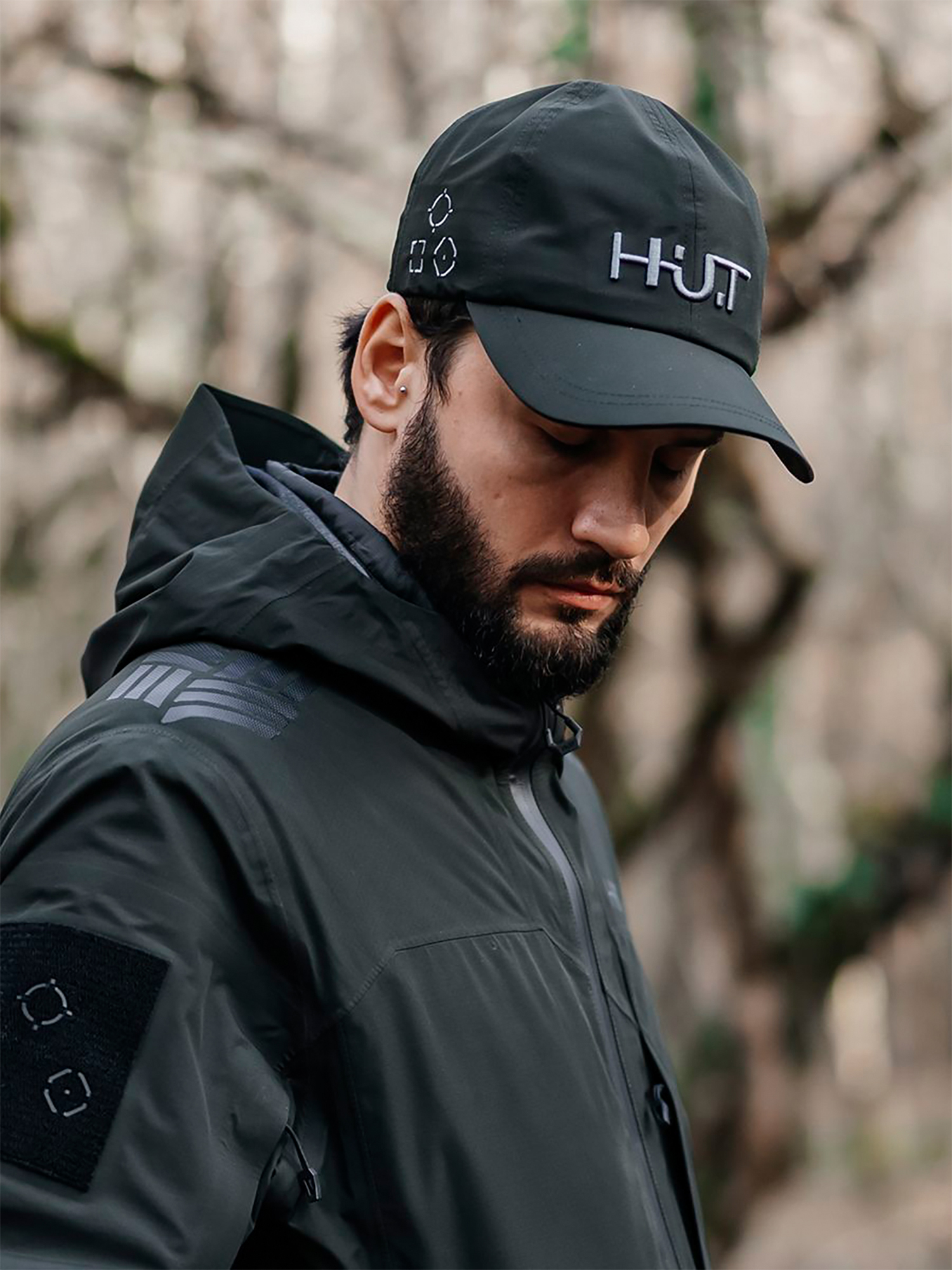 Изображение товара Бейсболка мужская мембранная HUT CAP, темно-зеленая, Темно-зеленый