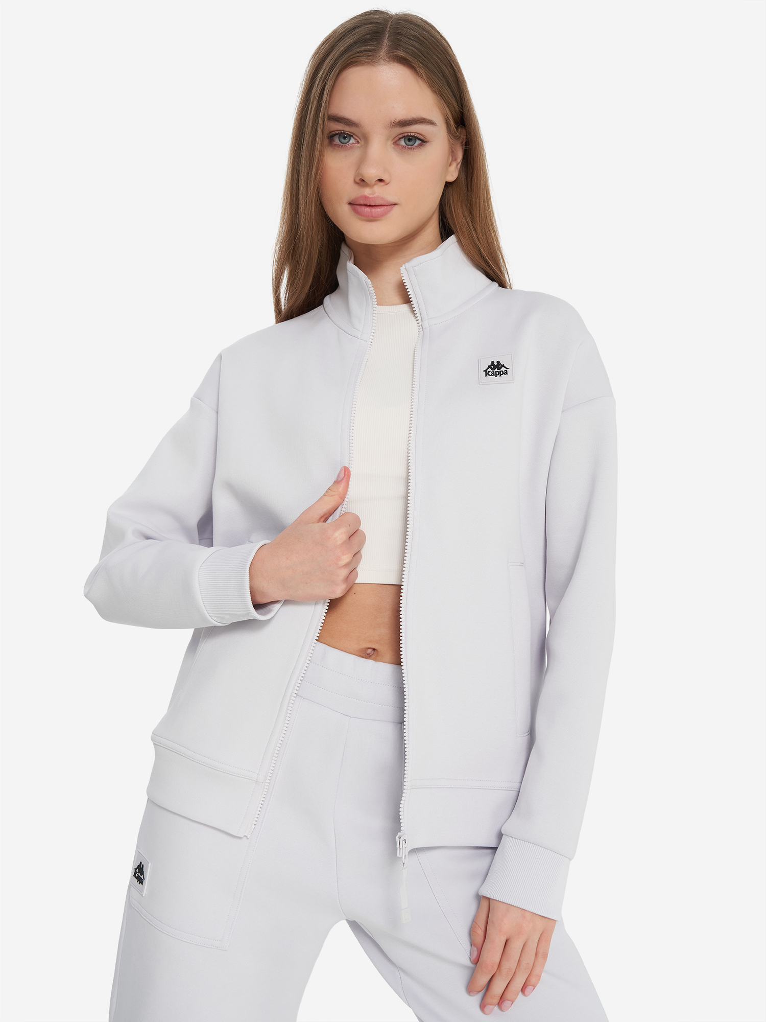 Трэктоп женский Kappa, серый, арт. 35508