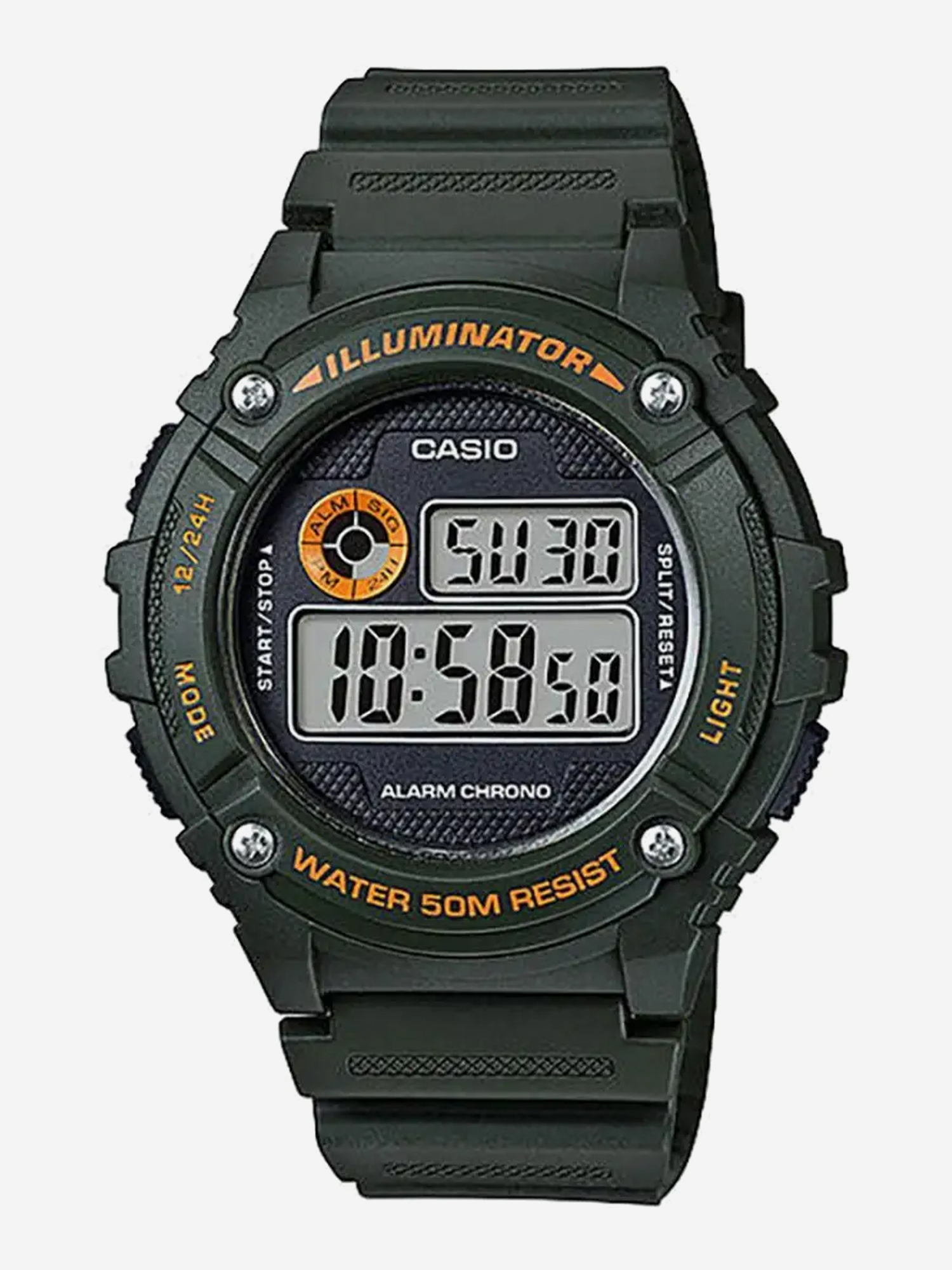 

Наручные часы Casio W-216H-3B, Зеленый