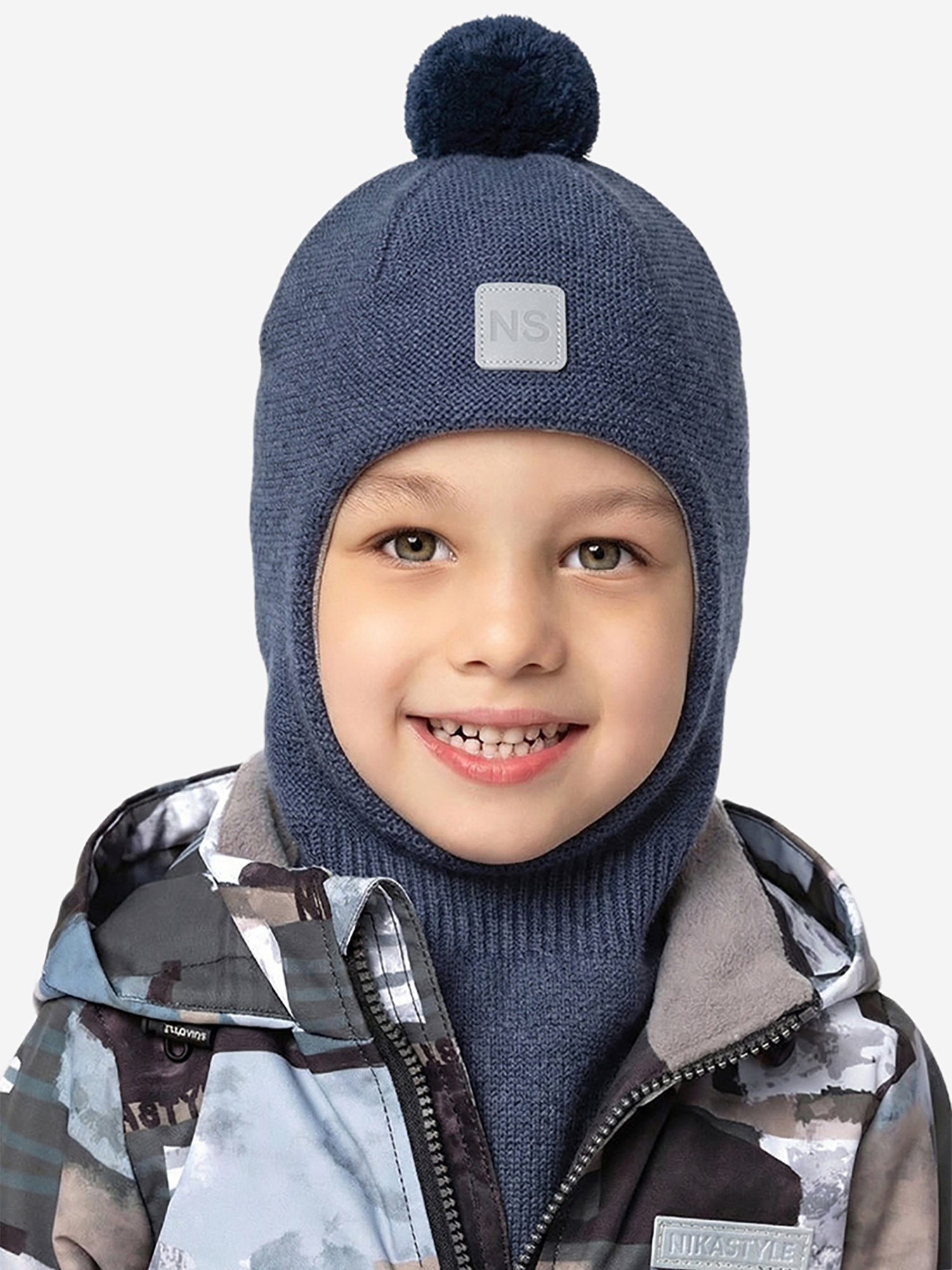 Изображение товара Шапка-шлем NIKASTYLE Джинс для детей и взрослых для спорта и путешествий