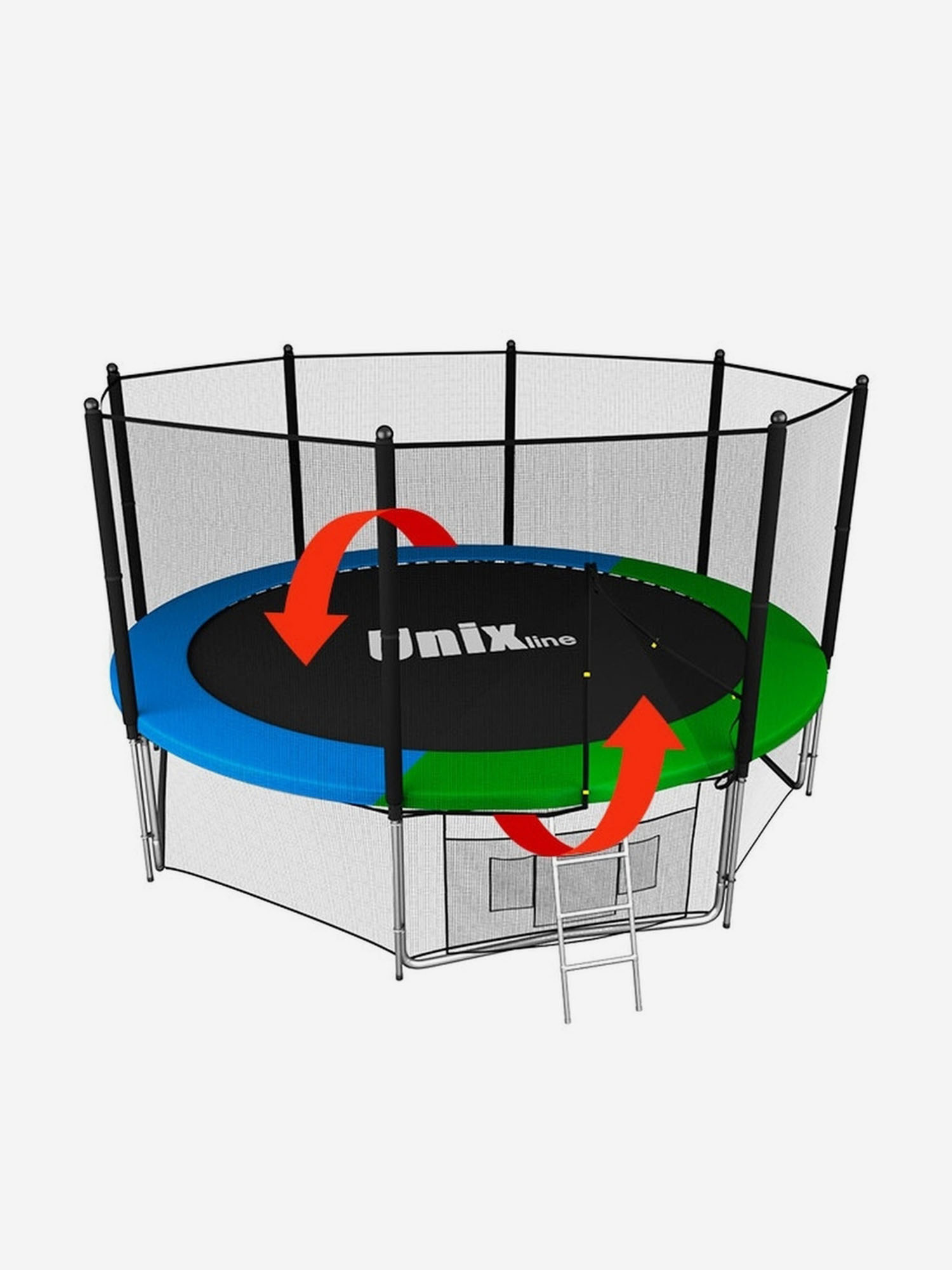 

Батут каркасный UNIX Line Classic 14 ft, общий диаметр 427 см, до 170 кг, Черный