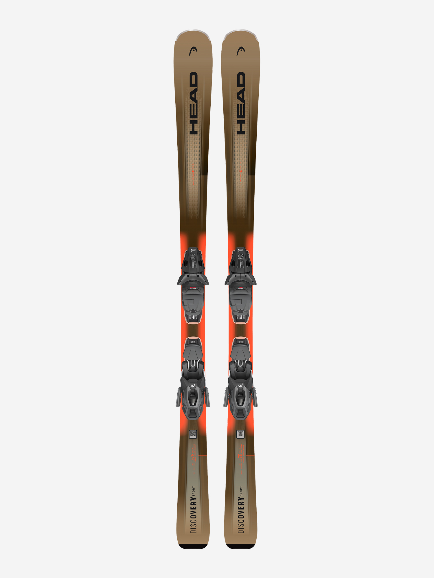 Горные лыжи Head Discovery 78 Sport + крепления PR 11 GW Brake 85, Коричневый