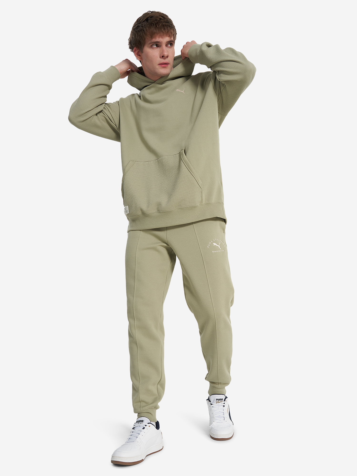 фото Худи мужское puma class, зеленый