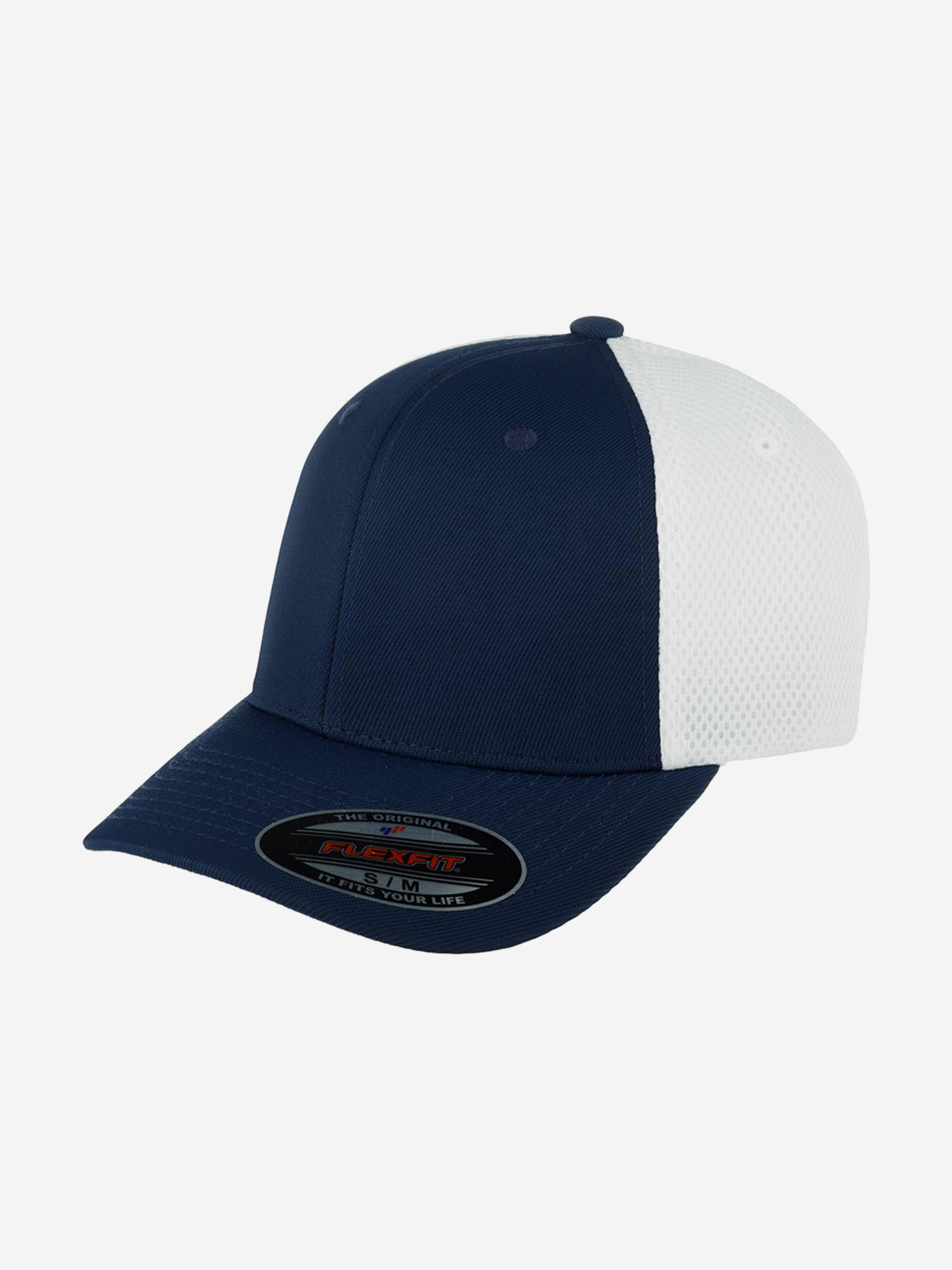 Изображение товара Бейсболка с сеточкой FLEXFIT 6533T, Темно-синий / белый