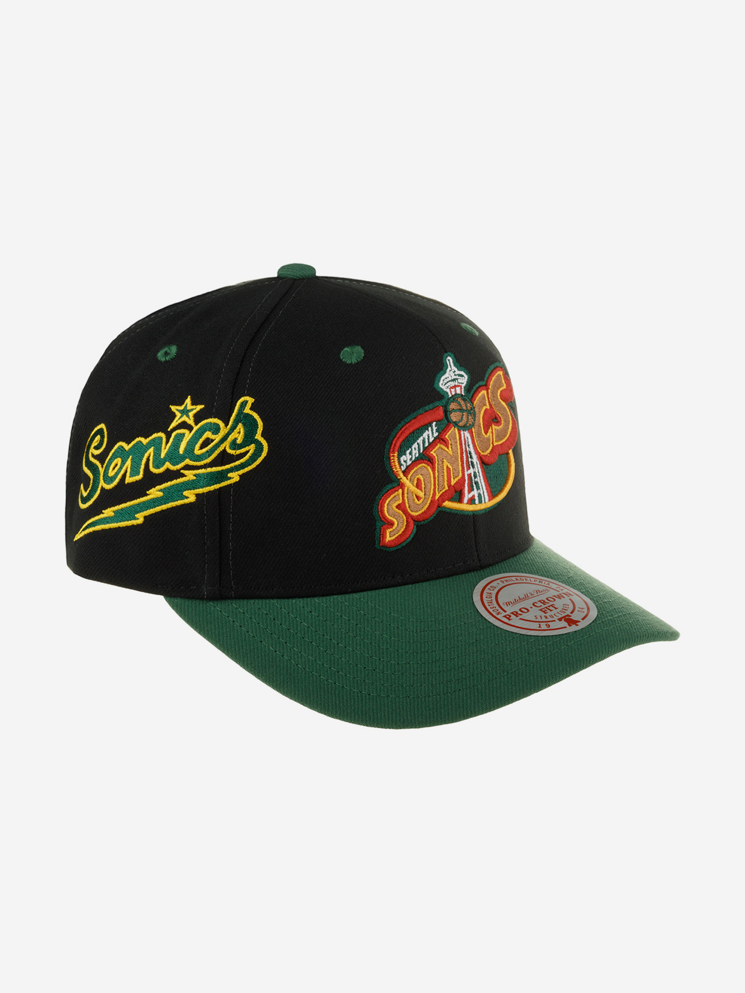 Бейсболка MITCHELL NESS HHSS6729-SSUYYPPPBLCK Seattle Supersonics NBA (черный), Черный 59-296XDOXM4K-33, размер Без размера - фото 2