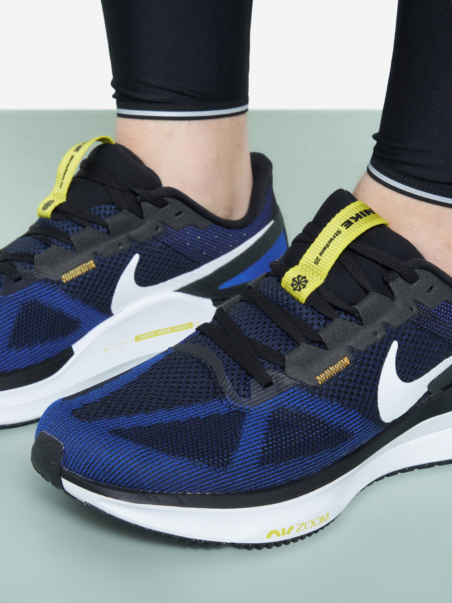 Кроссовки мужские Nike Air Zoom Structure 25, Черный Вид№9