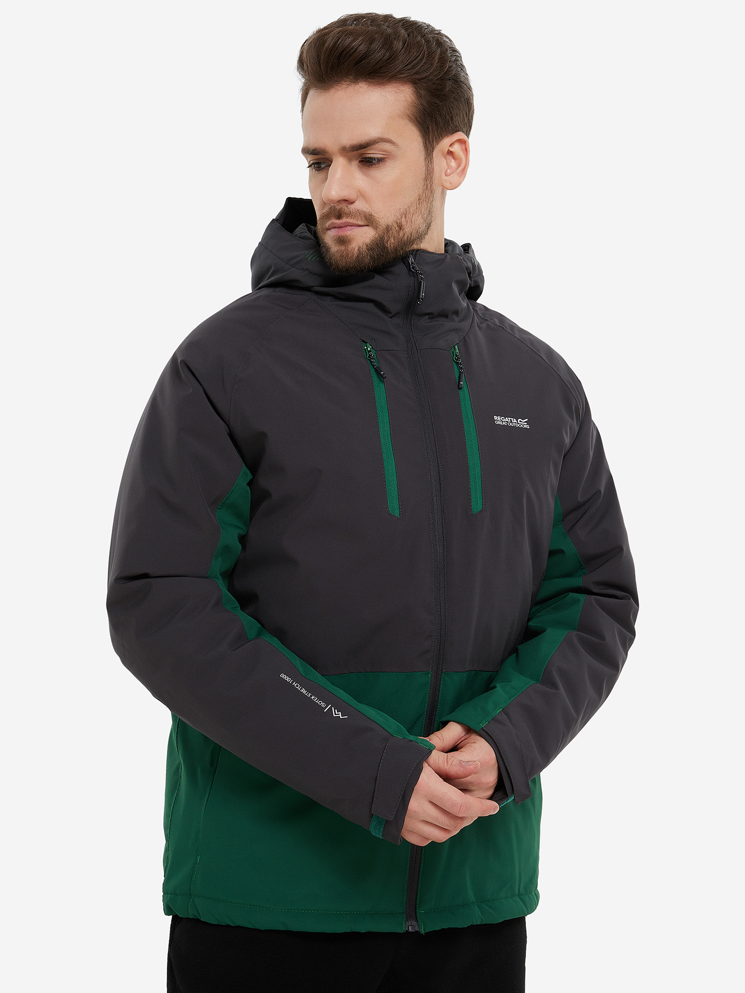 Куртка утепленная мужская Regatta Highton, Зеленый эспандер mad wave stretch band m0779 09 2 10w зеленый