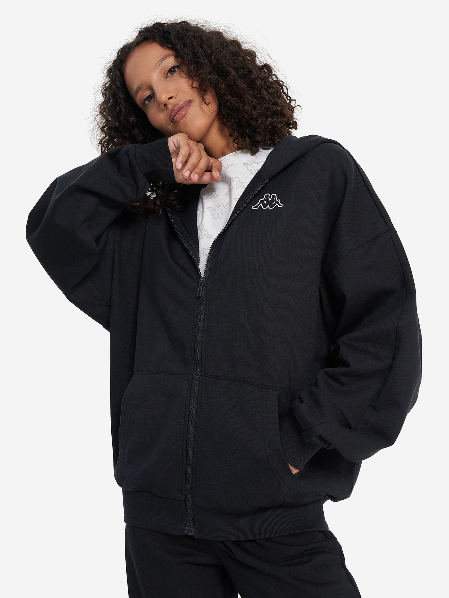 

Толстовка женская оверсайз Kappa, Черный