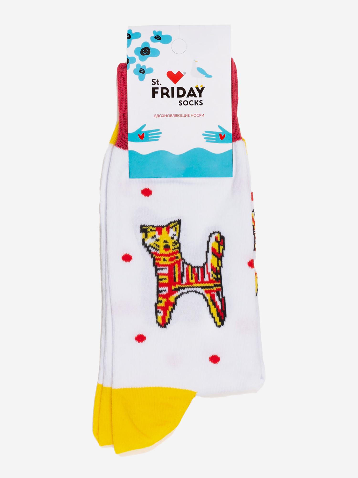 

Носки с рисунками St.Friday Socks, Филимоновская игрушка, Белый