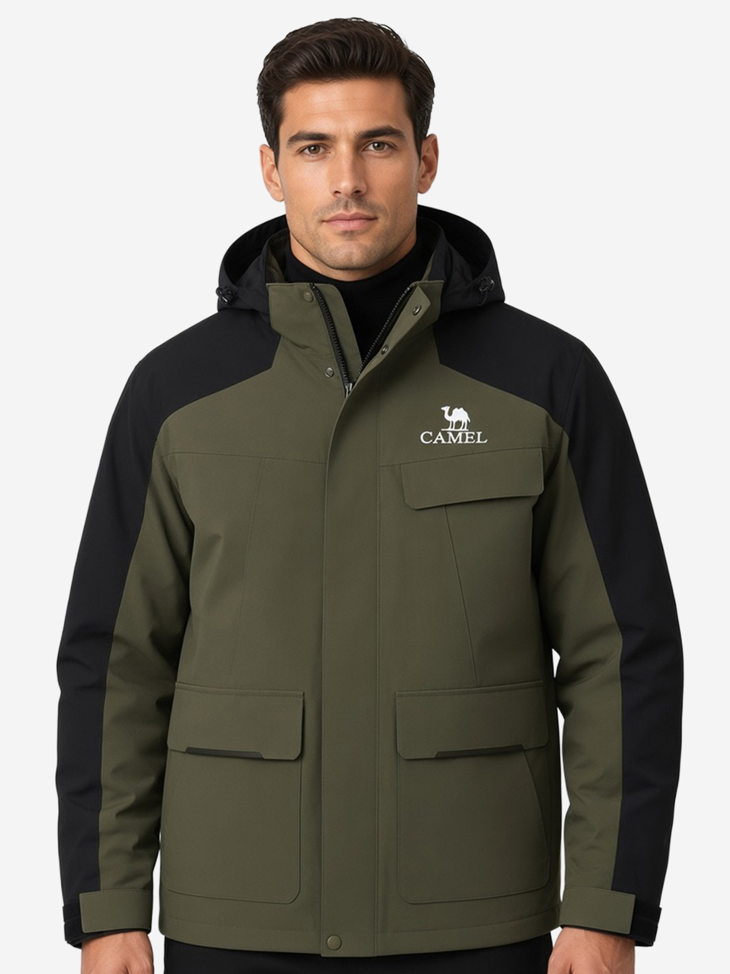 Изображение товара Ветровка мужская CAMEL A13CA31071, Черный/зеленый