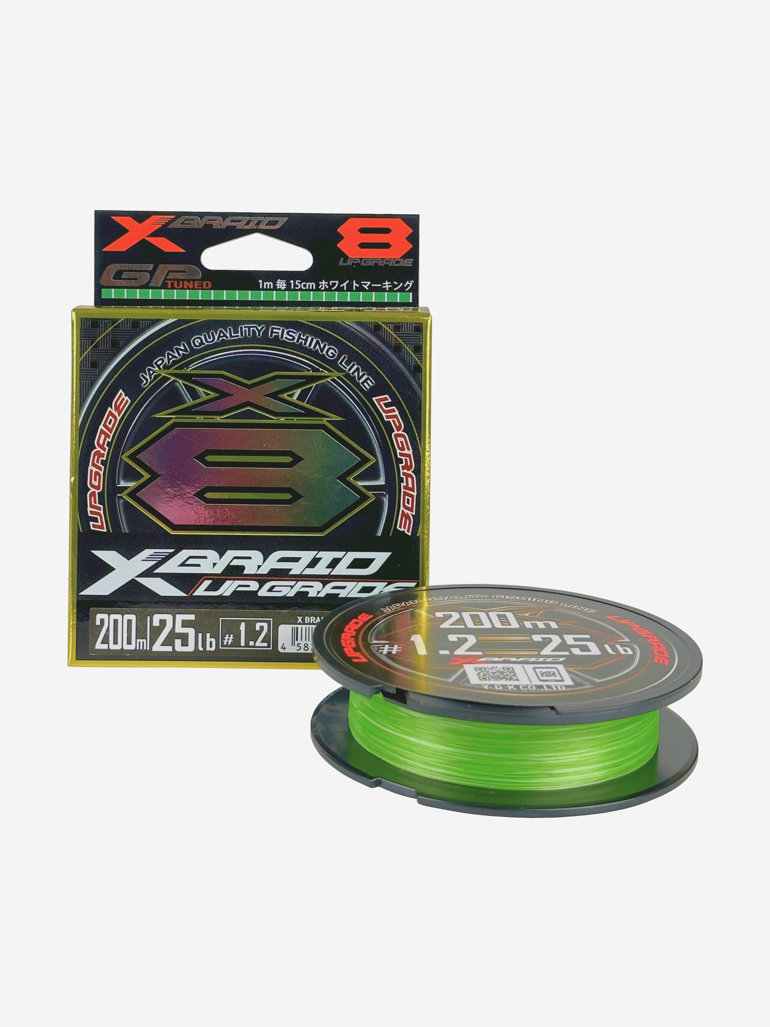

Шнур YGK X-Braid Upgrade X8 200м Green #1.2, 0.185мм, 25lb, 11.3кг, Зеленый