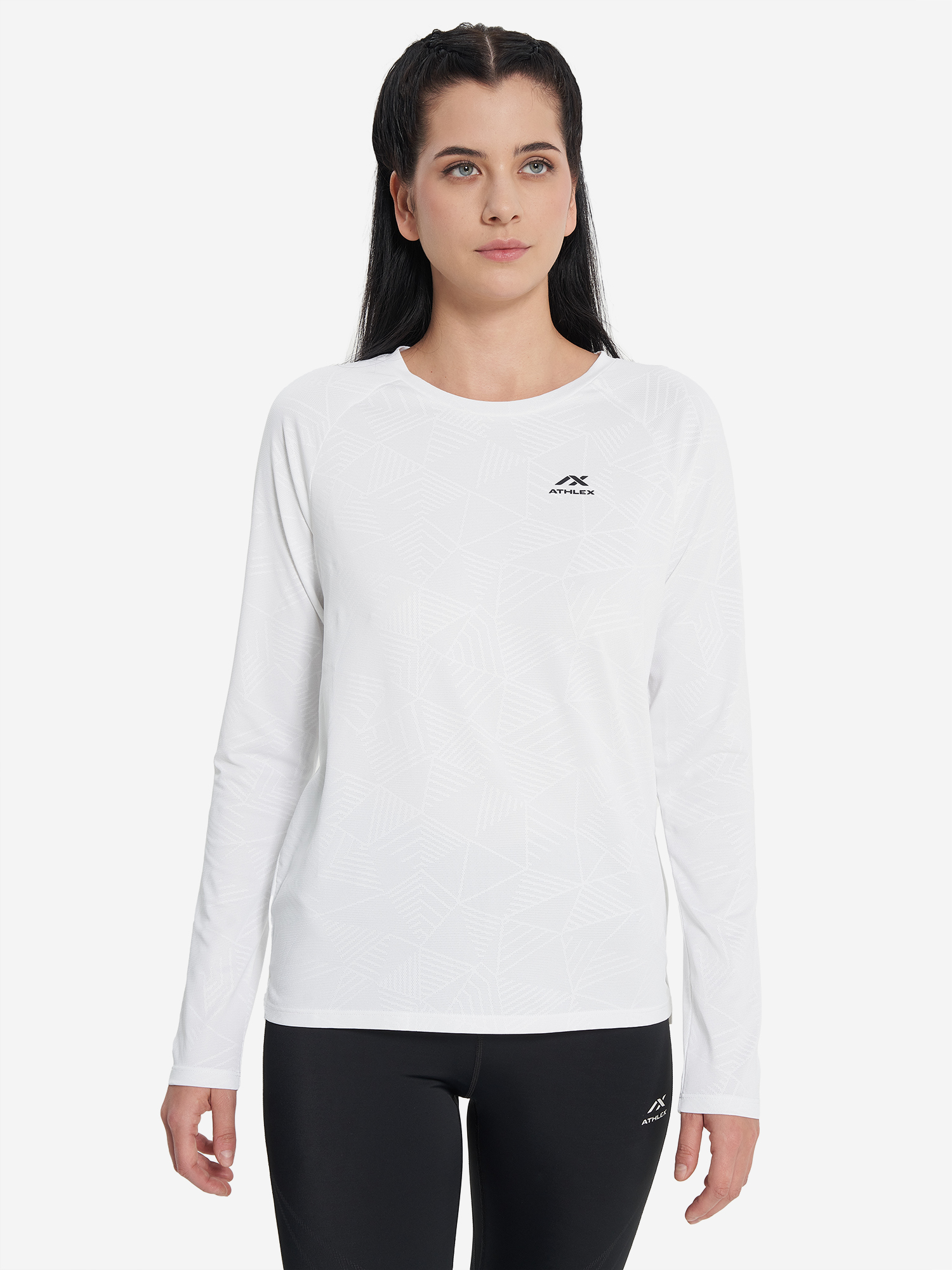 фото Лонгслив женский athlex, белый