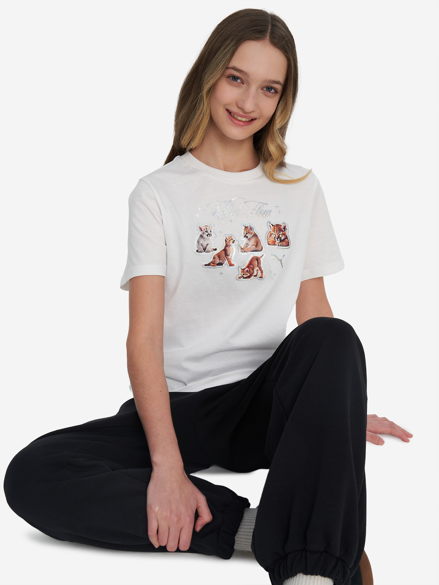 Футболка для девочек PUMA Graphic, Белый 4