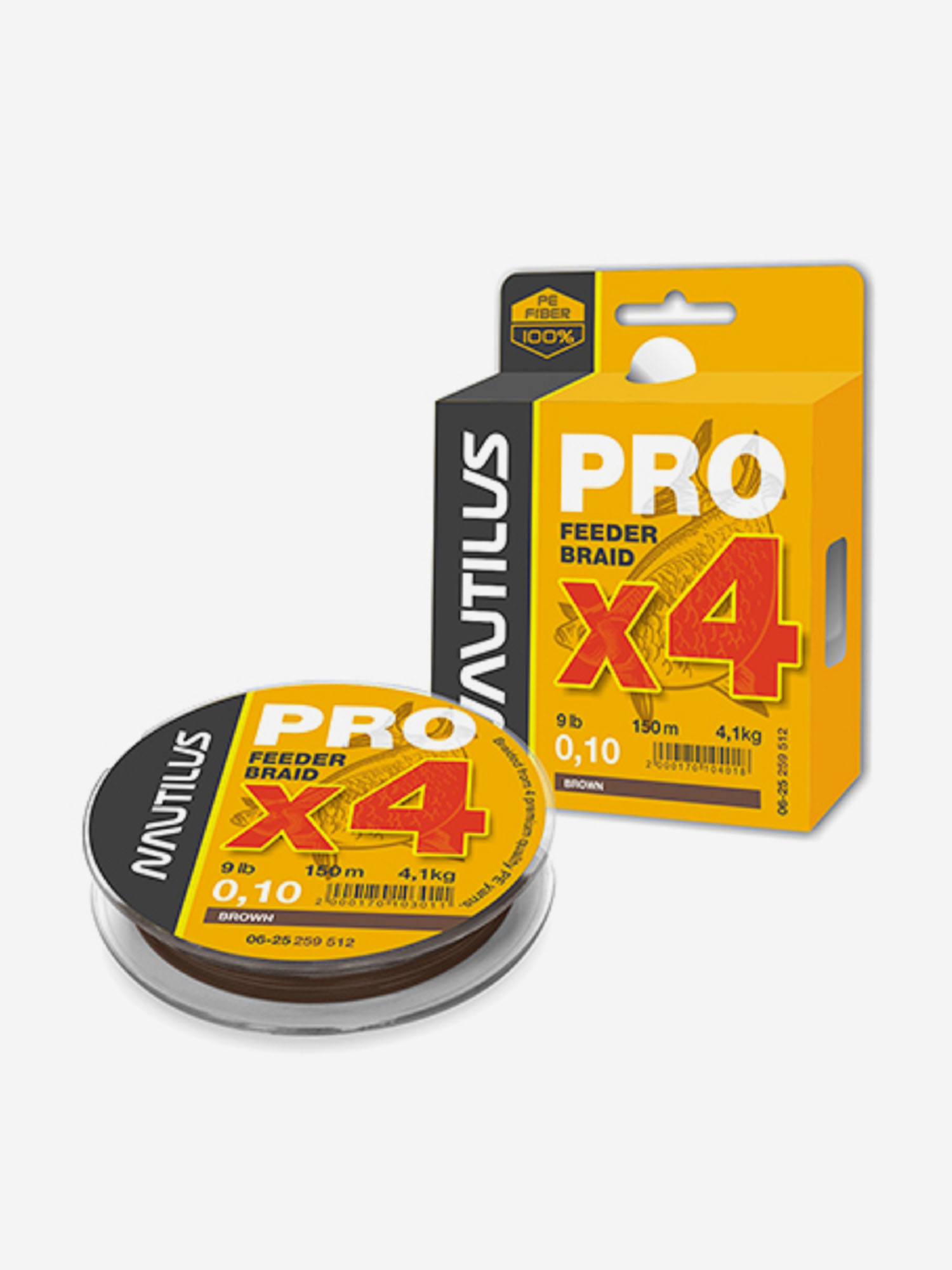 

Шнур Nautilus Pro Feeder Braid Brown d-0.10 4.1кг 9lb 150м, Коричневый