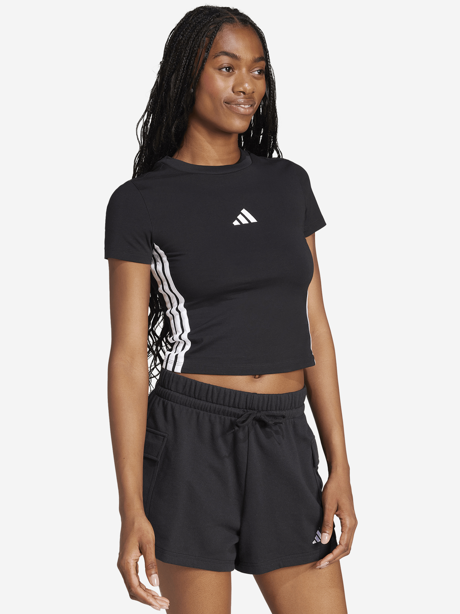 Изображение товара Adidas женская футболка приталенного кроя с коротким рукавом логотип