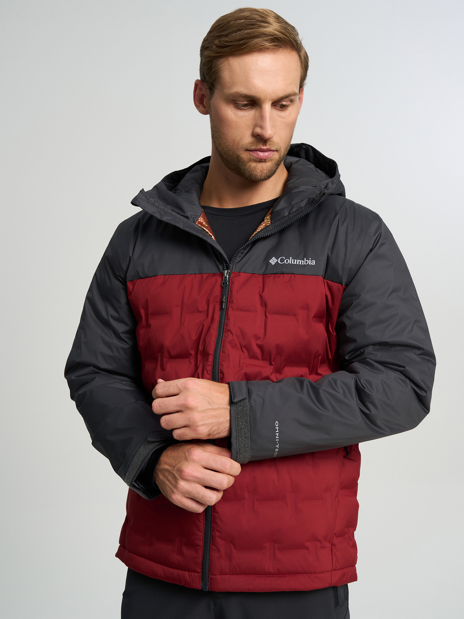 Пуховик мембранный мужской Columbia Grand Trek IV Down Hooded Jacket, Красный
