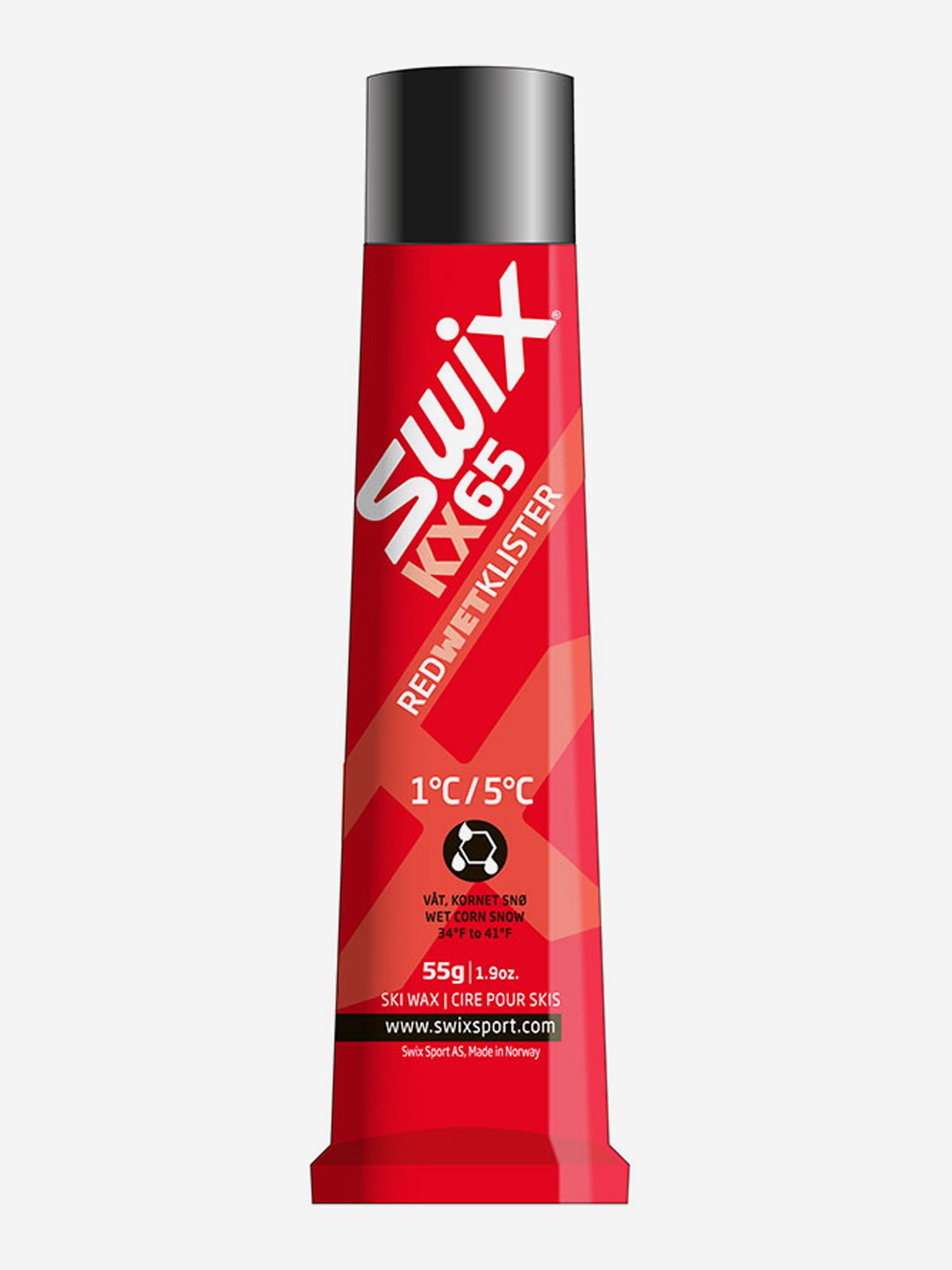 

Клистер со скребком Swix KX65 Red, +1/+5 °C, Красный