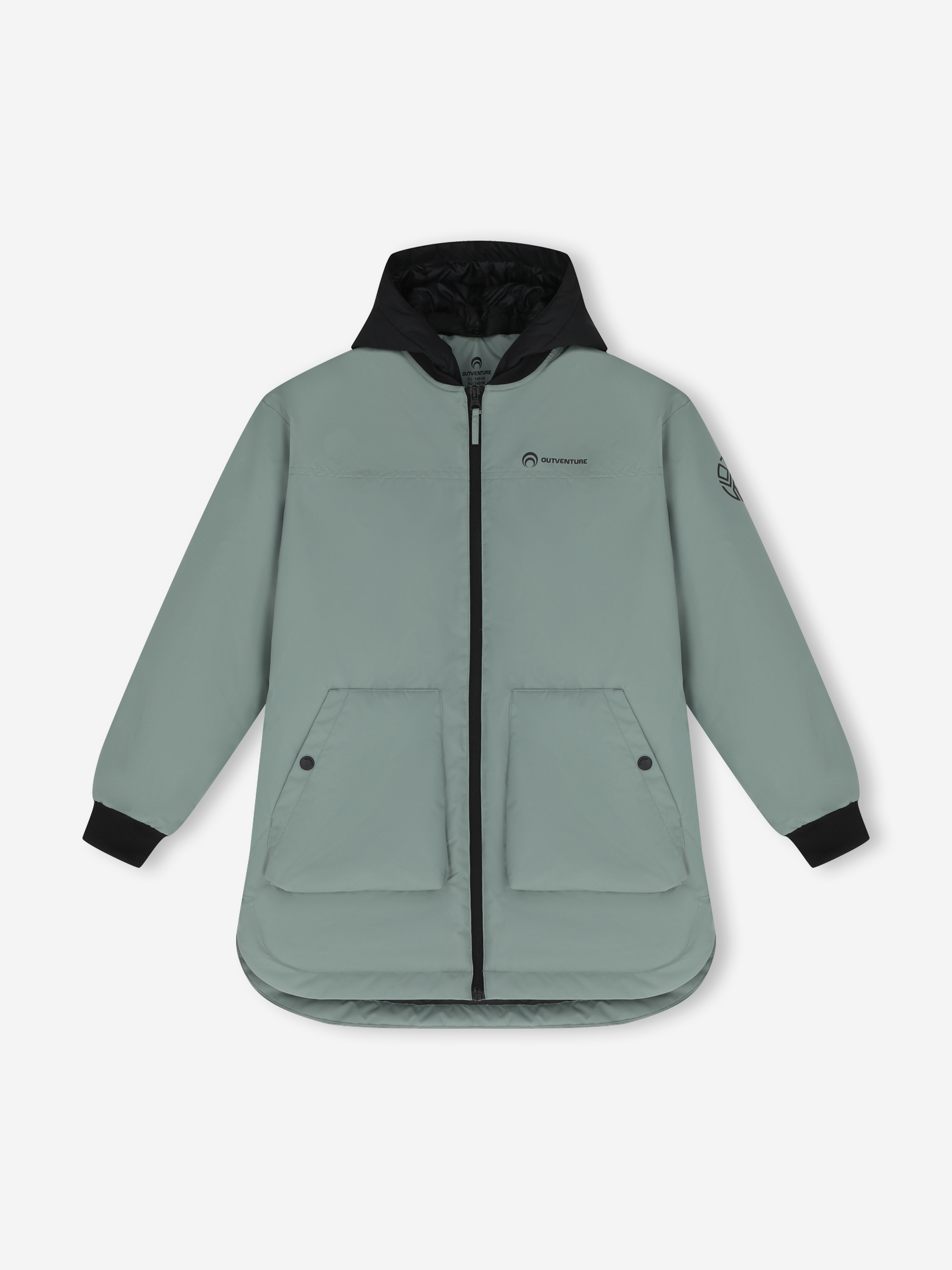 Куртка утепленная для девочек Outventure, зеленый, арт. 35342