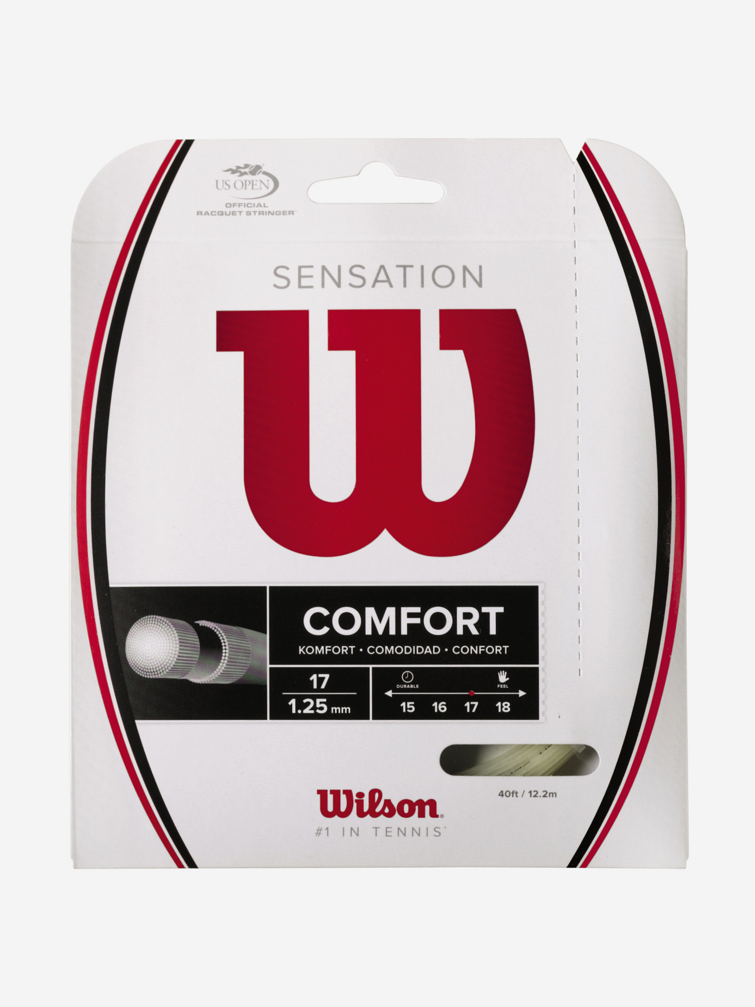 

Струна для большого тенниса Wilson Sensation 17, Белый