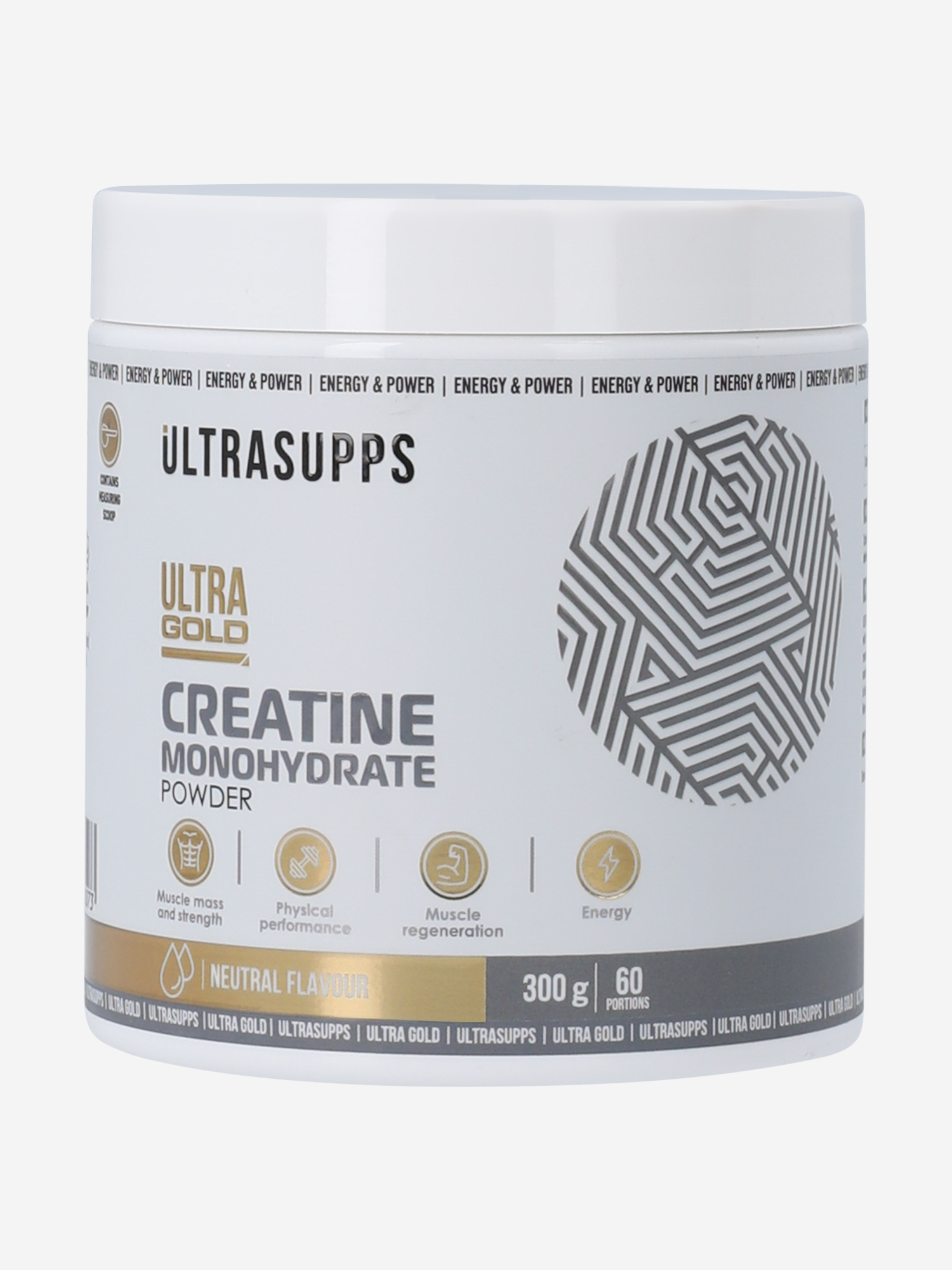 

Моногидрат креатина Ultrasupps, 300 г, Белый