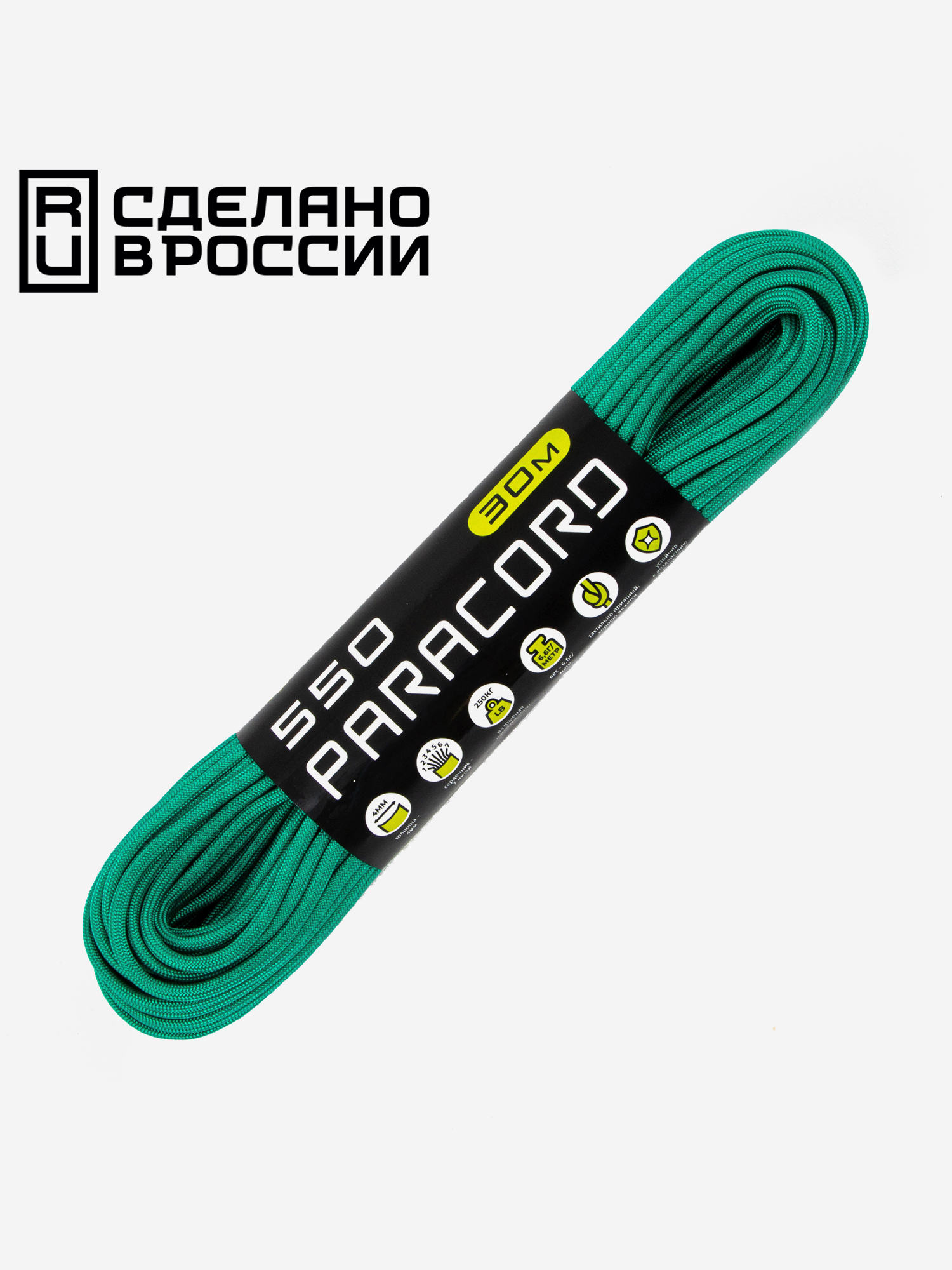 

Паракорд 550 CORD nylon 30м RUS (emerald green), Зеленый
