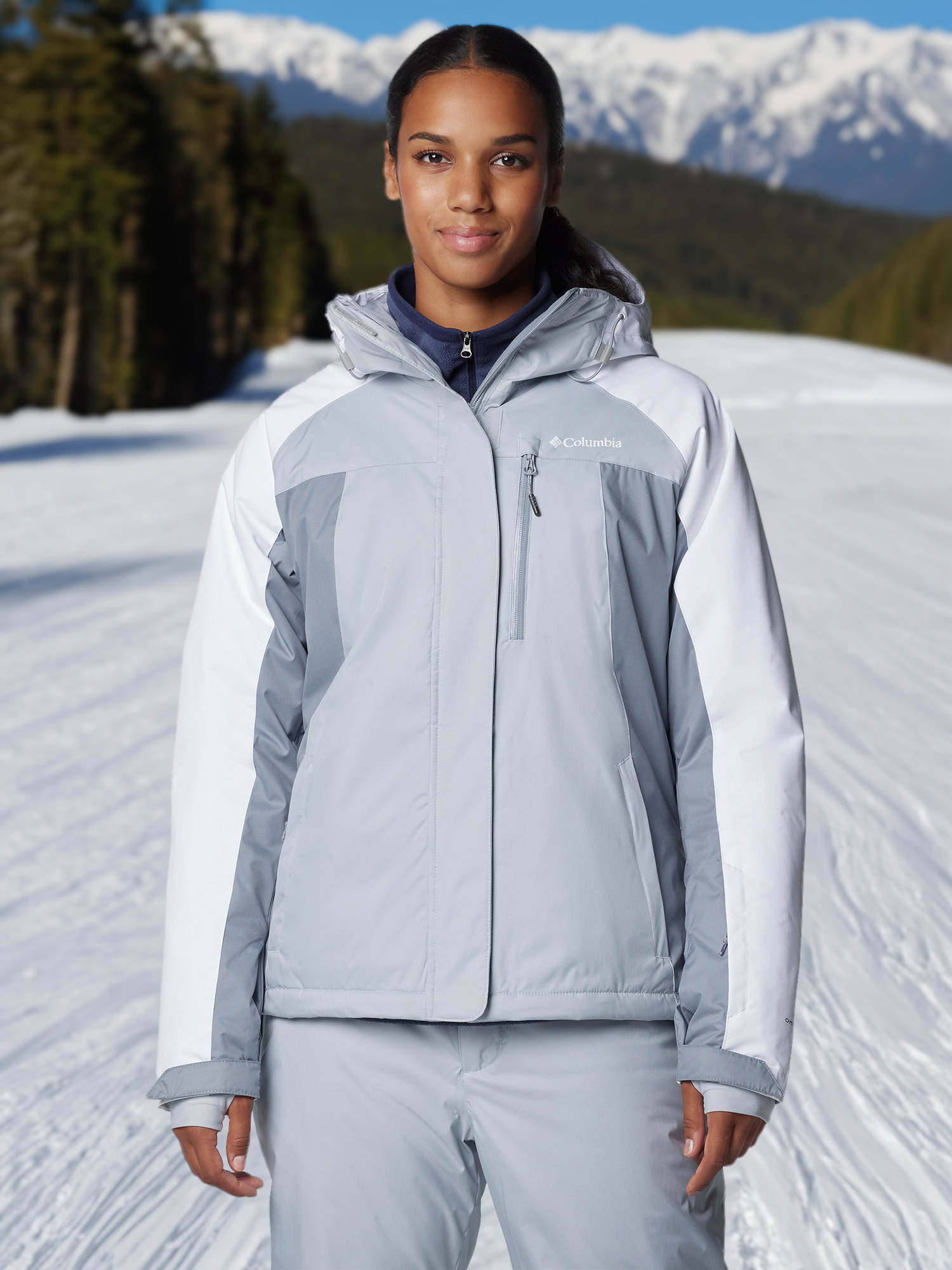 Пуховик женский Columbia Snowy Summit, Серый