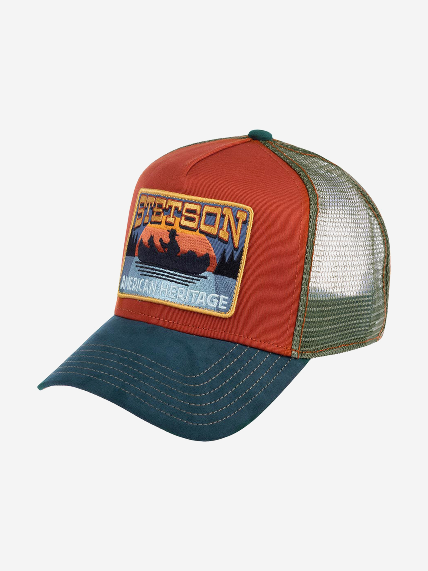 Бейсболка с сеточкой STETSON 7756114 TRUCKER CAP CANOE (оранжевый), Оранжевый