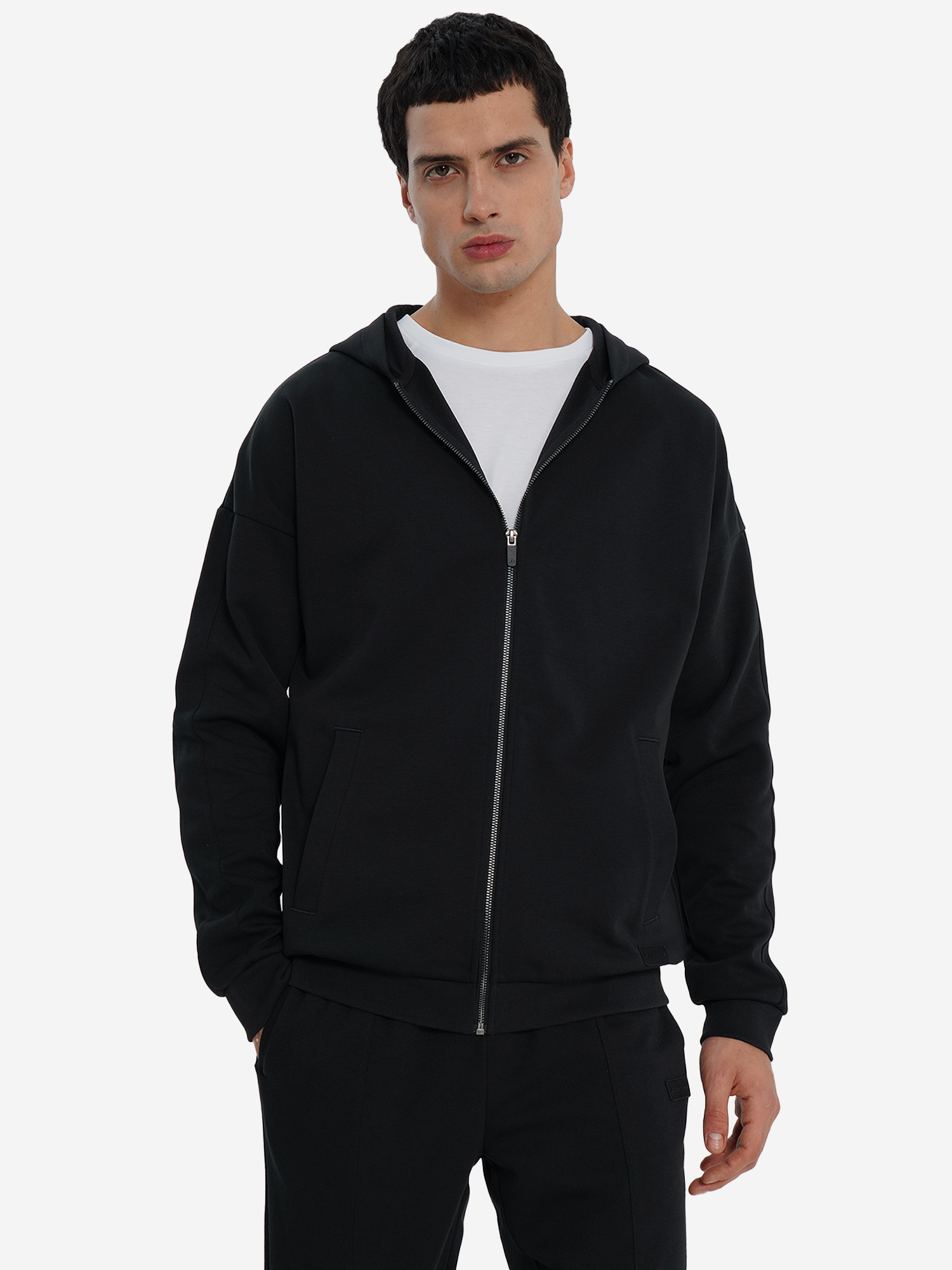 Толстовка Demix на молнии с капюшоном, черный, арт. 140257DMX-99