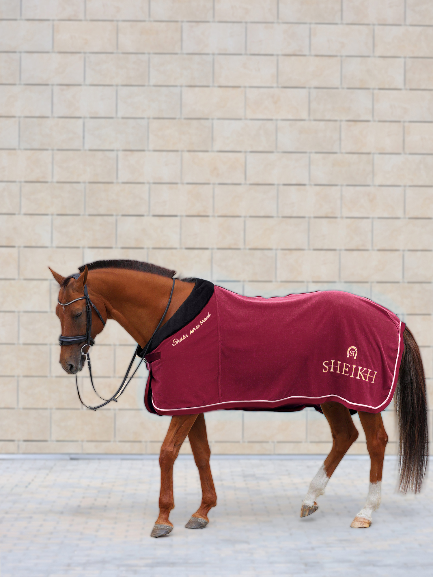 Изображение товара Попона флисовая для лошади, коллекция ОРИЕНТАЛ, Красный