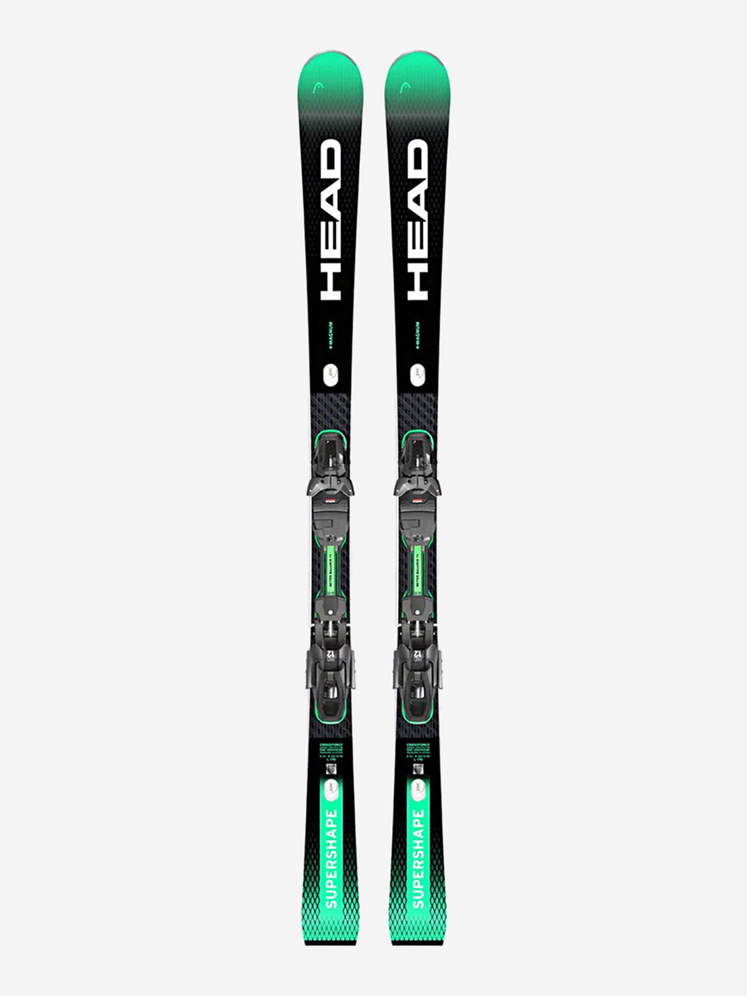 

Горные лыжи с креплениями Head Supershape e-Magnum SW BB-PR + PRD 12 GW 24/25, Зеленый