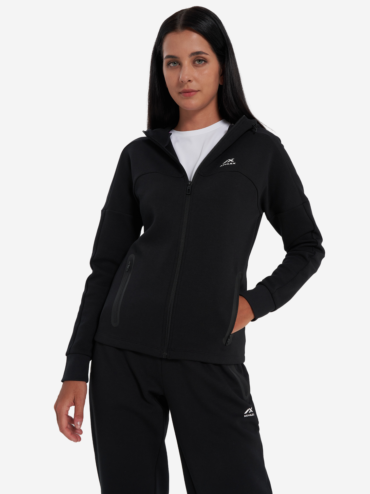 Толстовка женская Athlex Tech fleece, черный, арт. 145172a31-99