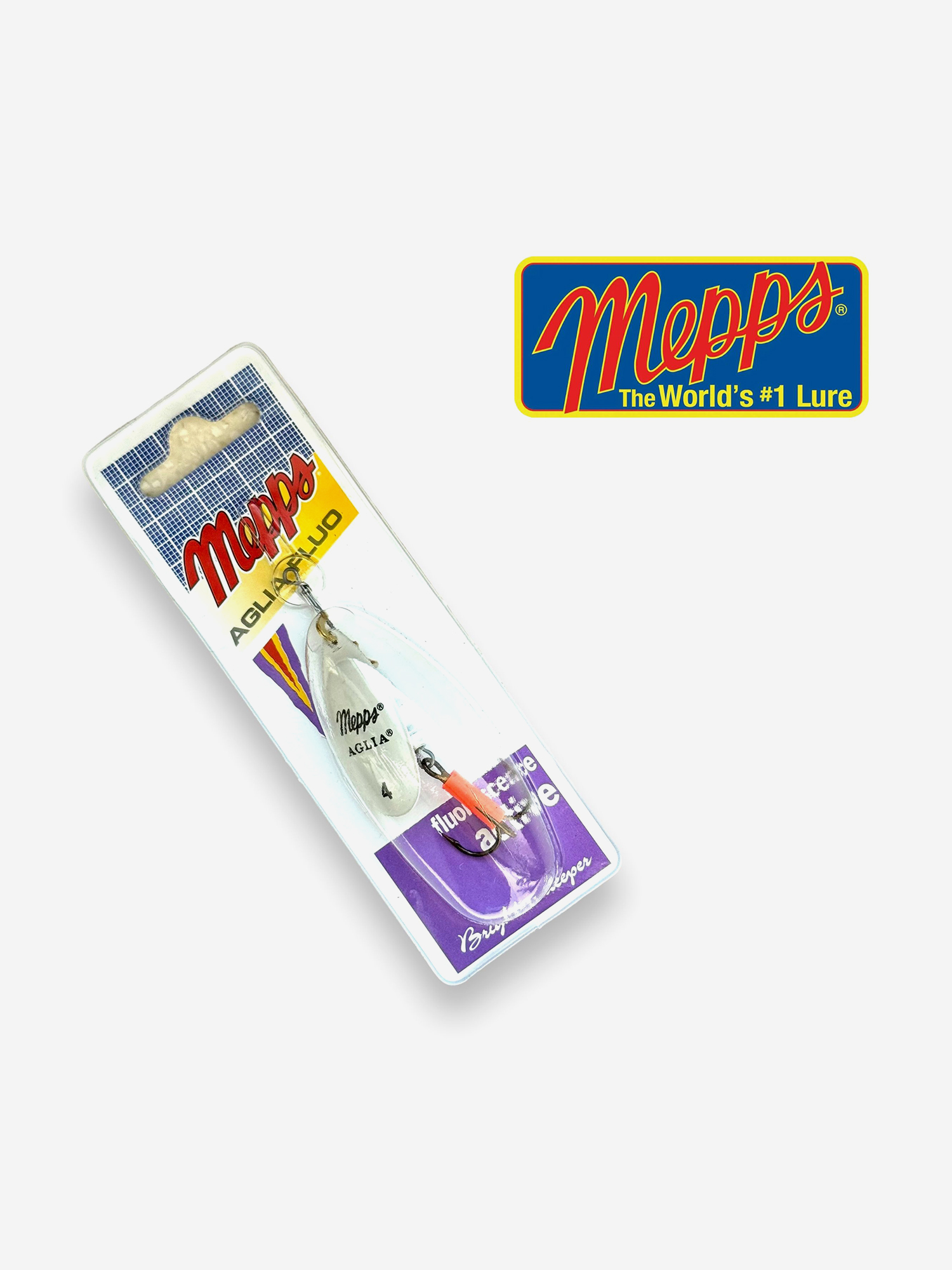 

Блесна вращающаяся MEPPS Aglia Phospho №4 9 г. Приманка на щуку, окуня, форель, Белый
