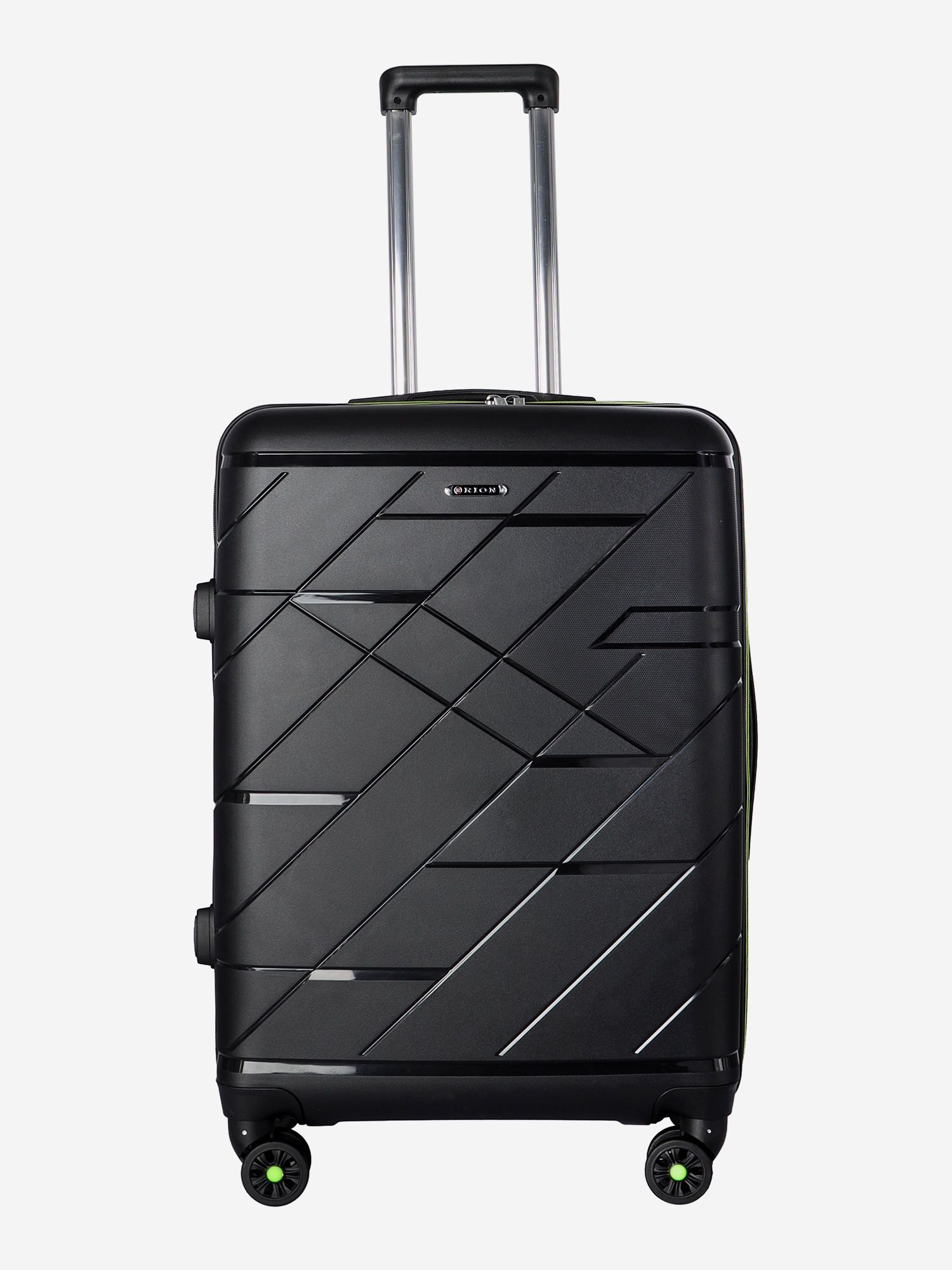 Изображение товара Чемодан Рион+ с металлическим эффектом 80 л, синий, средний, Россия