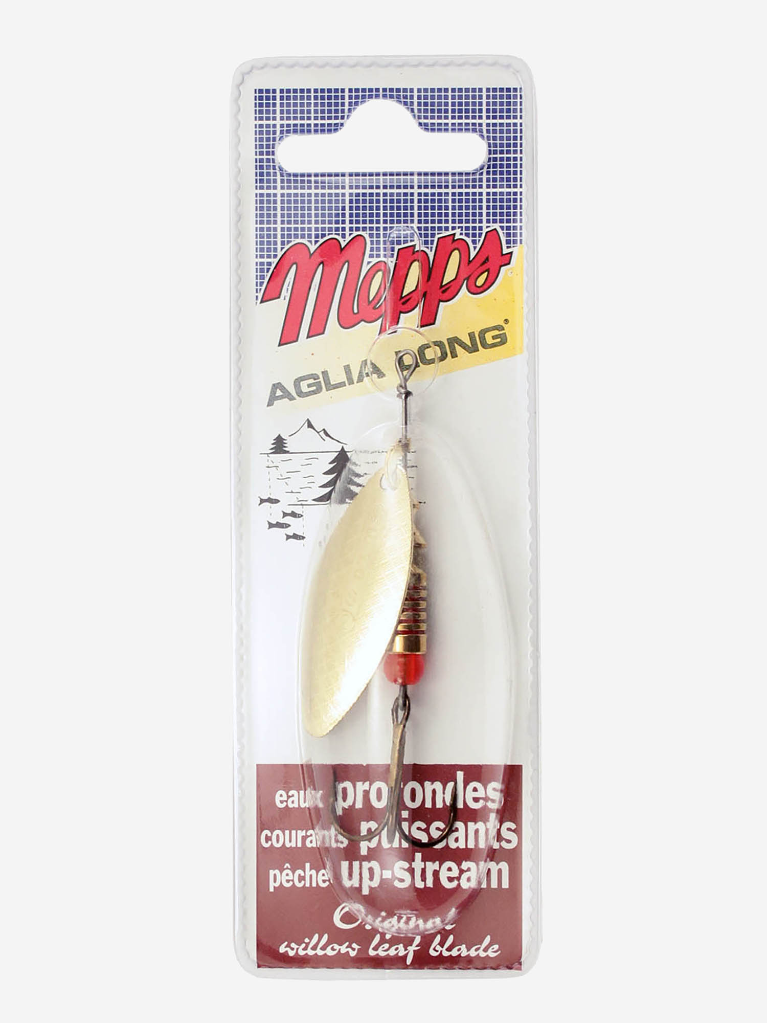 

Блесна вращающаяся MEPPS "Aglia Longue OR" №2 (7 г) блистер, Золотой