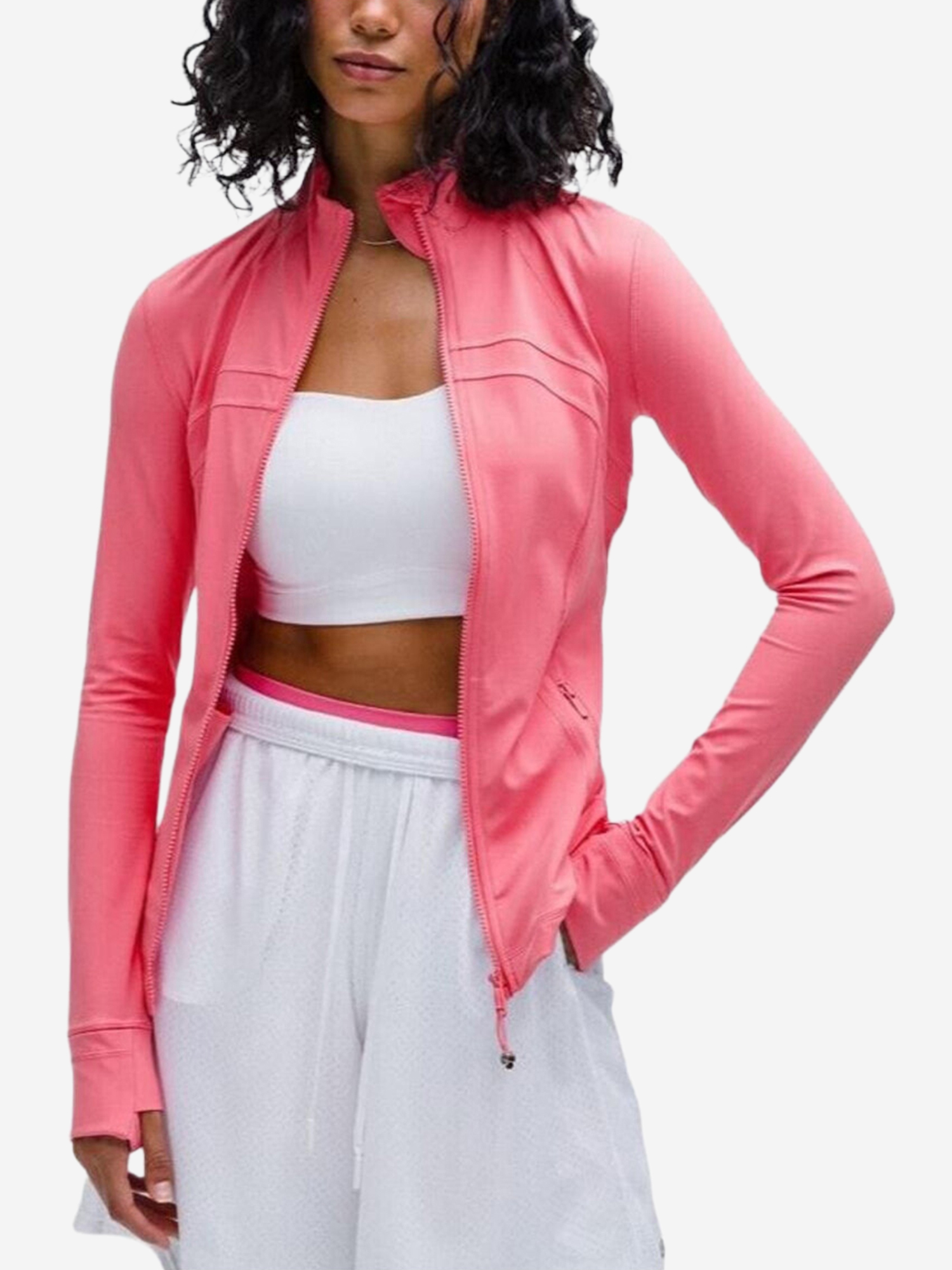 Изображение товара Lululemon Define Yoga Coat - красная кофта для занятий и повседневной носки
